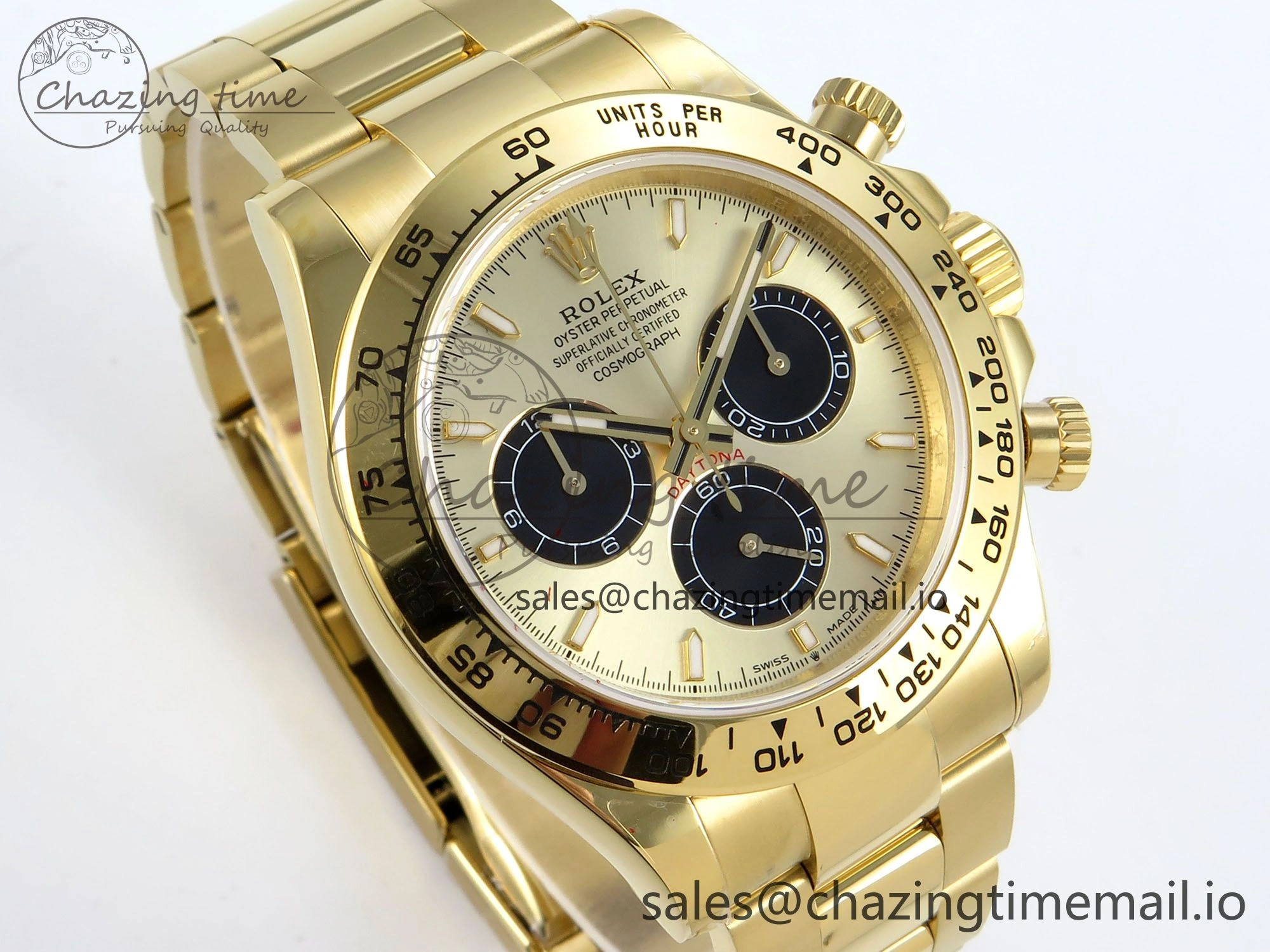 Daytona 126508 QF 1:1 Best Edition YG Black Dial on YG Braclet SH4131 V5