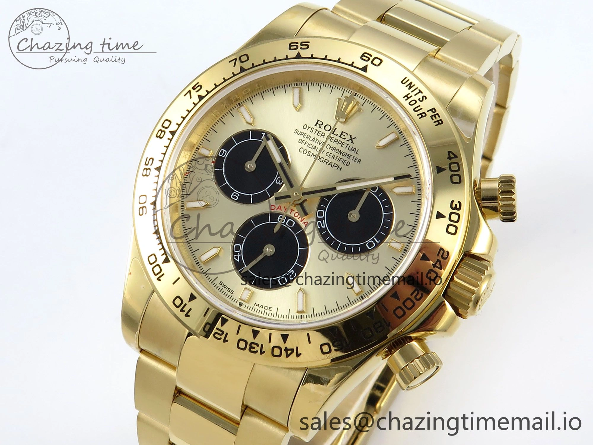 Daytona 126508 QF 1:1 Best Edition YG Black Dial on YG Braclet SH4131 V5