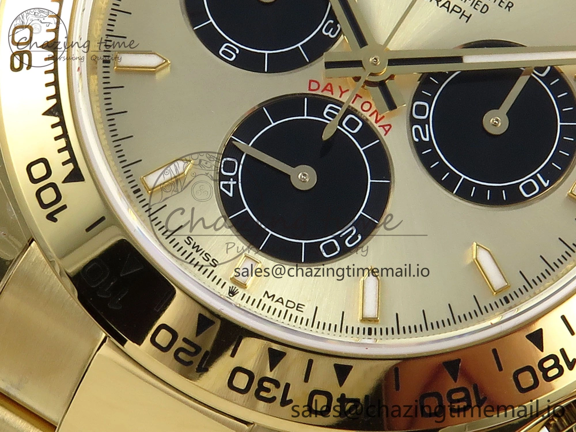 Daytona 126508 QF 1:1 Best Edition YG Black Dial on YG Braclet SH4131 V5