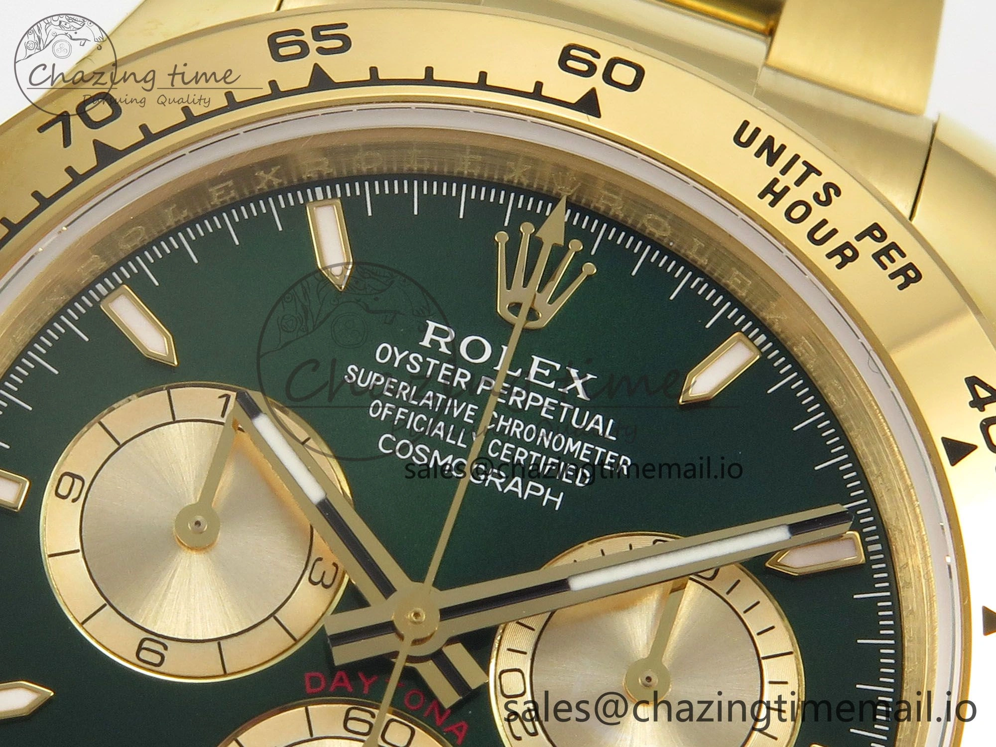 Daytona 126508 SWF 1:1 Best Edition Green Dial Stick Markers On YG Bracelet SH4131（Gain Weight）