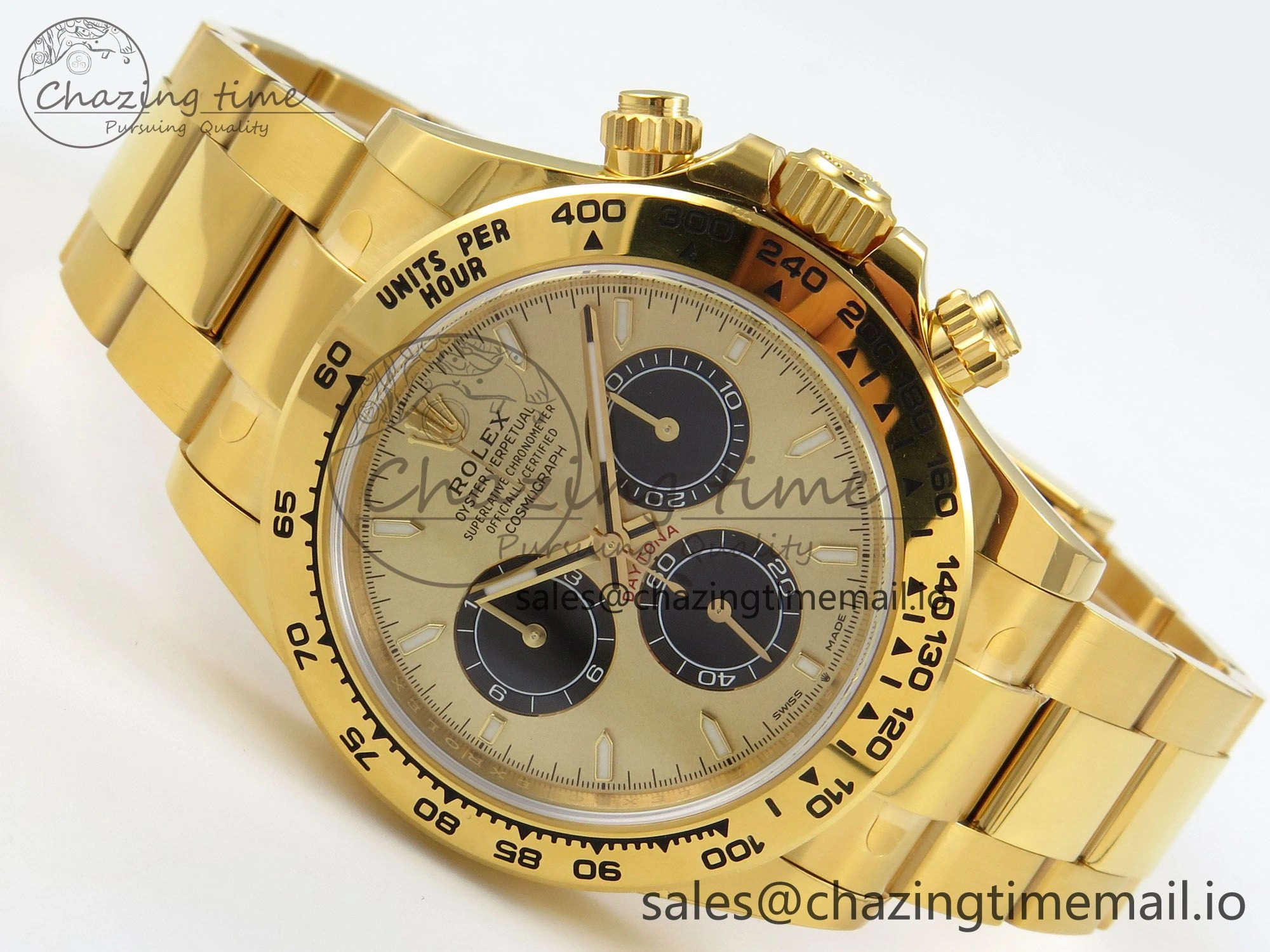 Daytona 126508 VSF 1:1 Best Edition YG Dial Black Subdial On Oyster Bracelet DD4131(Gain Weight)