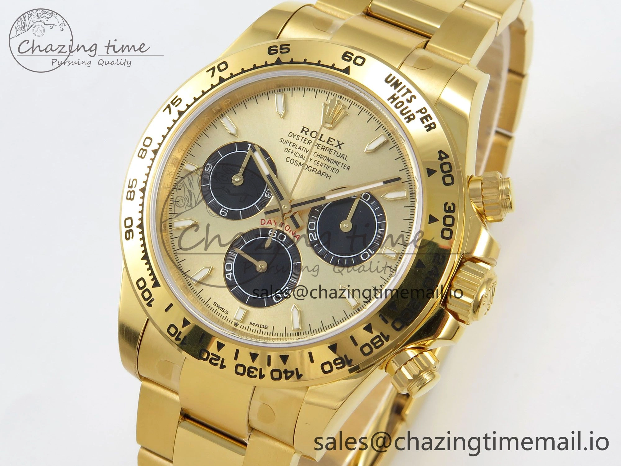 Daytona 126508 VSF 1:1 Best Edition YG Dial Black Subdial On Oyster Bracelet DD4131(Gain Weight)
