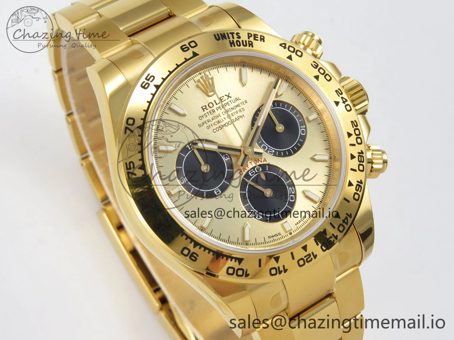 Daytona 126508 VSF 1:1 Best Edition YG Dial Black Subdial On Oyster Bracelet DD4131(Gain Weight)