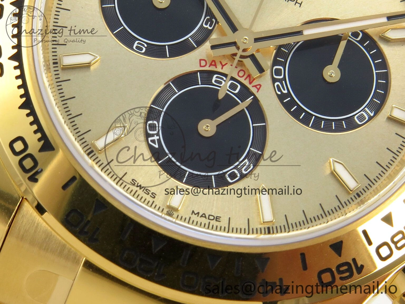 Daytona 126508 VSF 1:1 Best Edition YG Dial Black Subdial On Oyster Bracelet DD4131(Gain Weight)