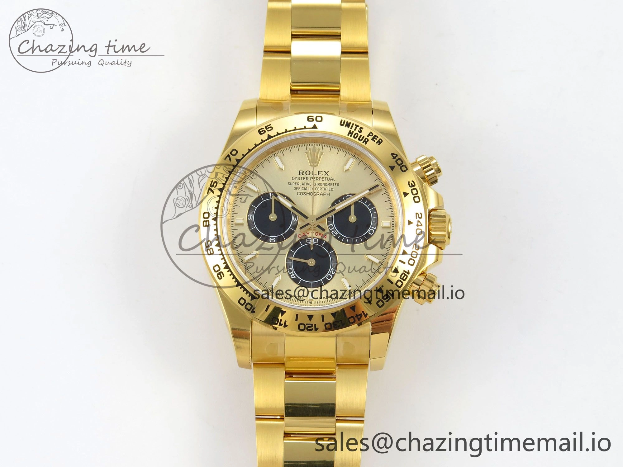 Daytona 126508 VSF 1:1 Best Edition YG Dial Black Subdial On Oyster Bracelet DD4131(Gain Weight)