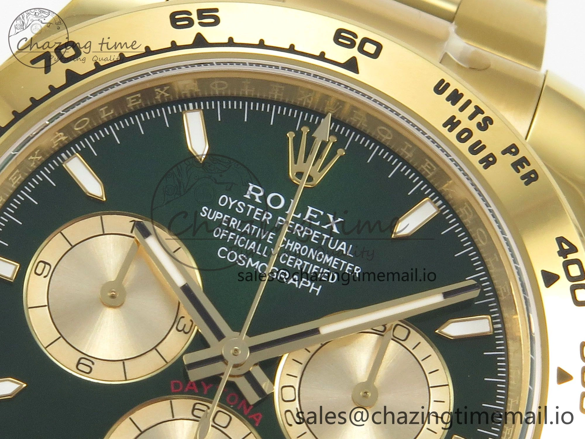 Daytona 126508 YG APSF 1:1 Best Edition Green Dial Stick Markers On 904L YG Bracelet SH4131