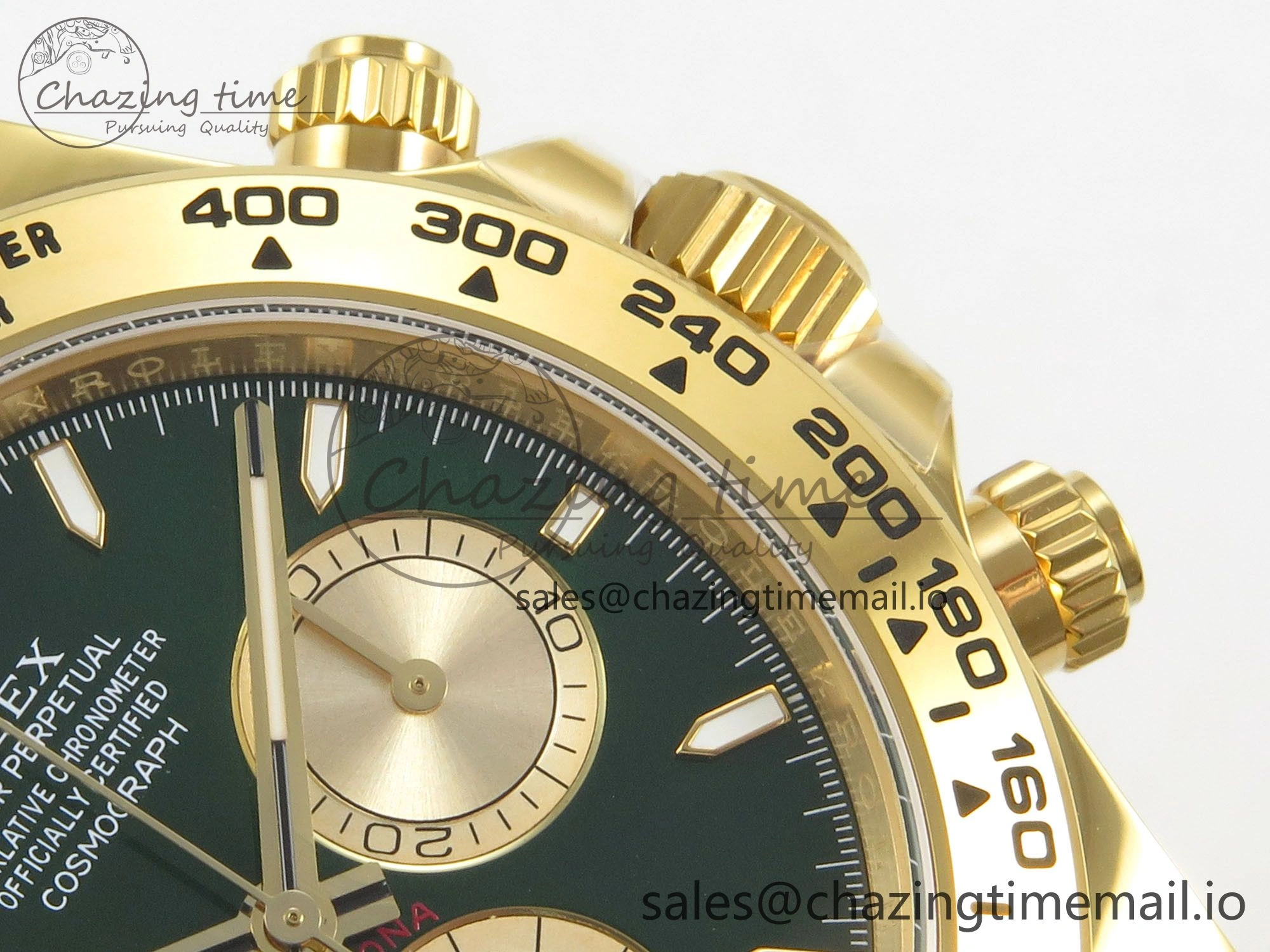 Daytona 126508 YG APSF 1:1 Best Edition Green Dial Stick Markers On 904L YG Bracelet SH4131