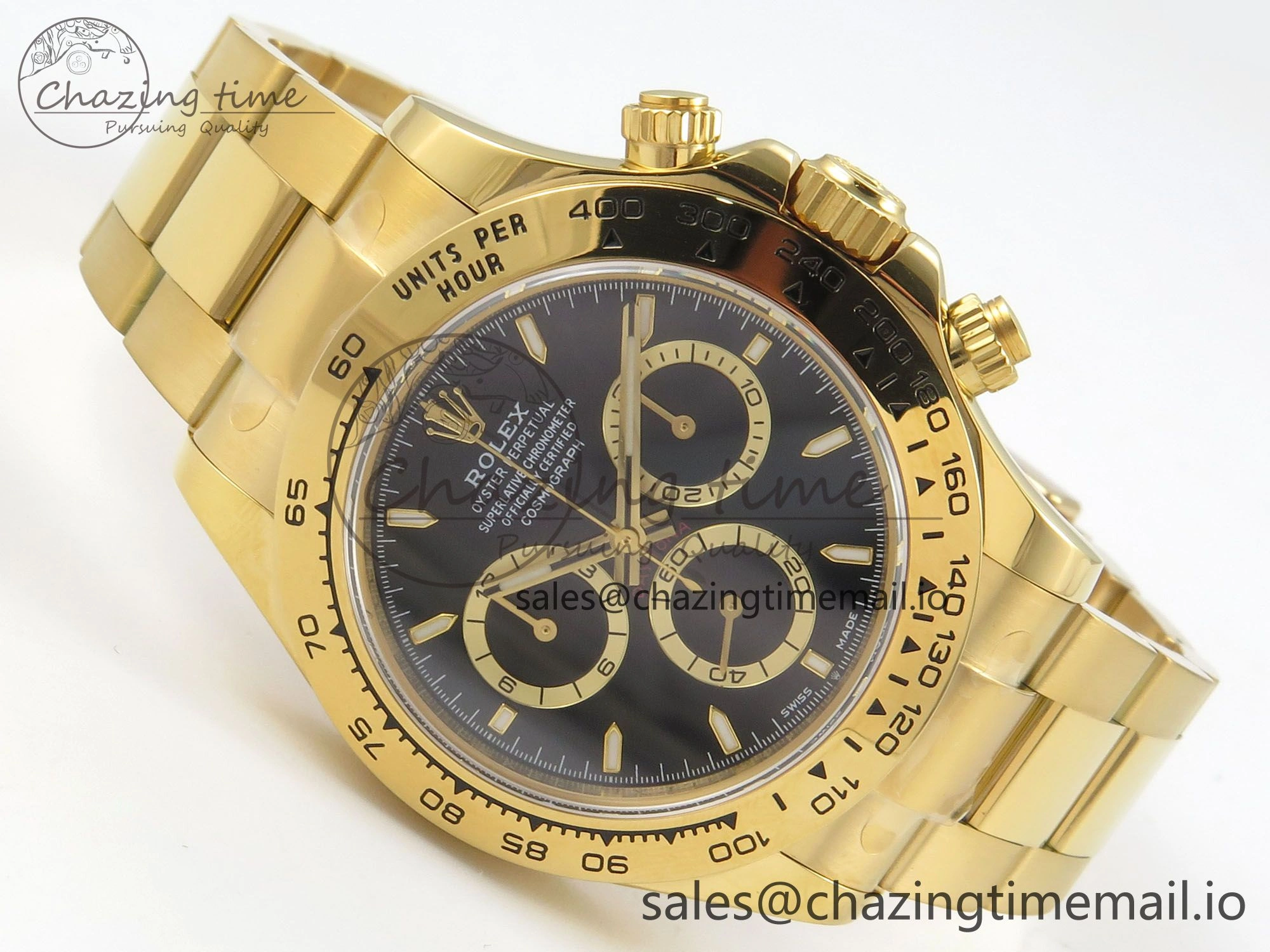 Daytona 126508 YG Clean 1:1 Best Edition Black Dial on YG Bracelet Super Clone DD4131