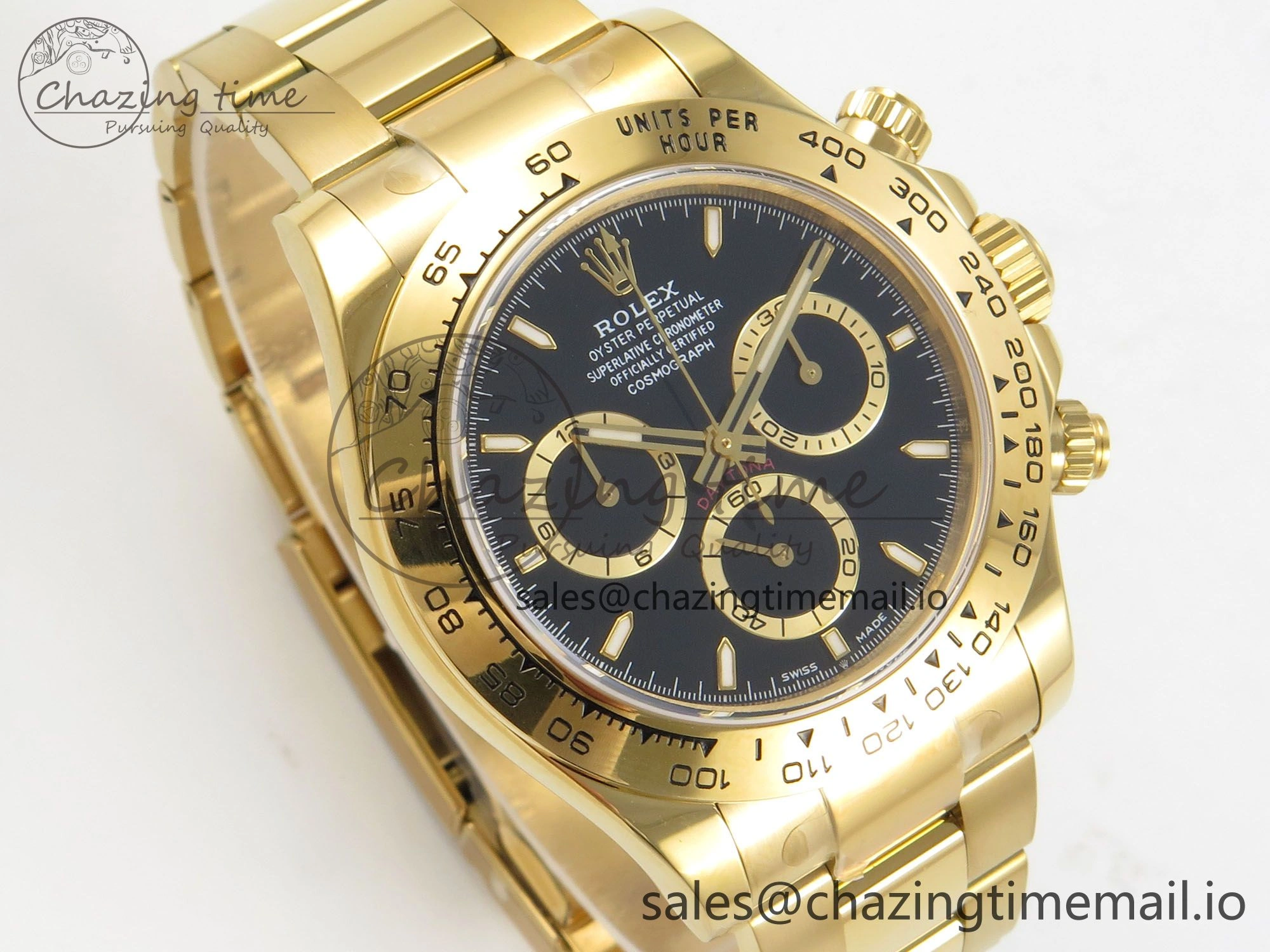 Daytona 126508 YG Clean 1:1 Best Edition Black Dial on YG Bracelet Super Clone DD4131