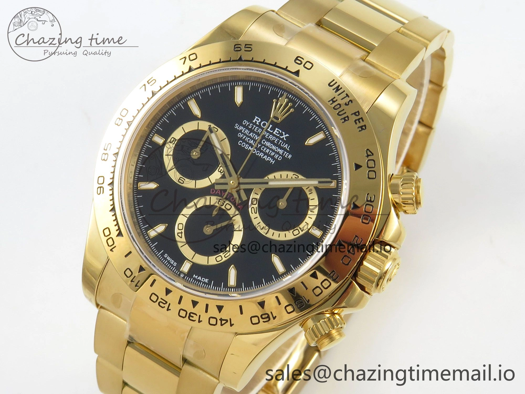 Daytona 126508 YG Clean 1:1 Best Edition Black Dial on YG Bracelet Super Clone DD4131