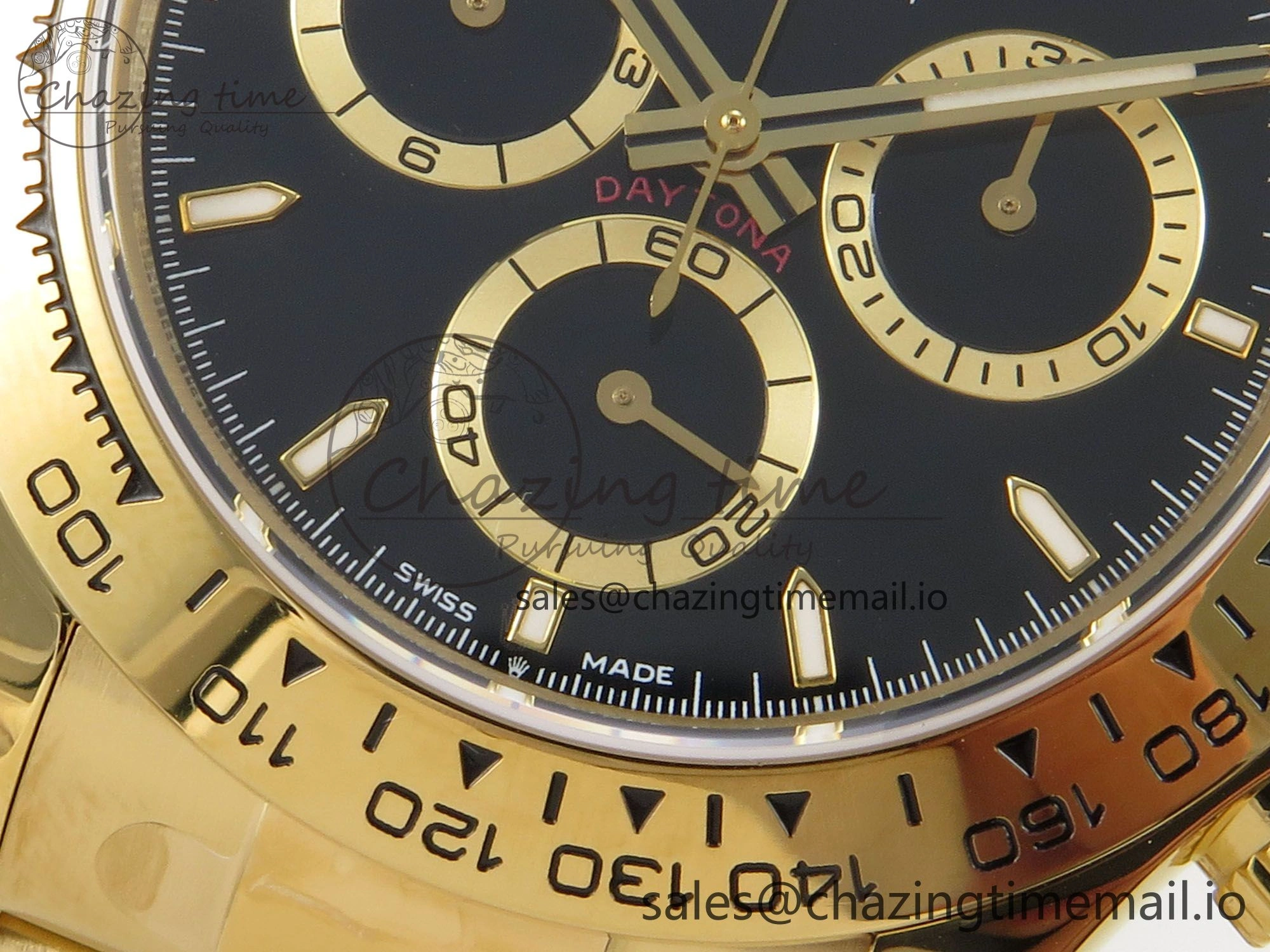 Daytona 126508 YG Clean 1:1 Best Edition Black Dial on YG Bracelet Super Clone DD4131