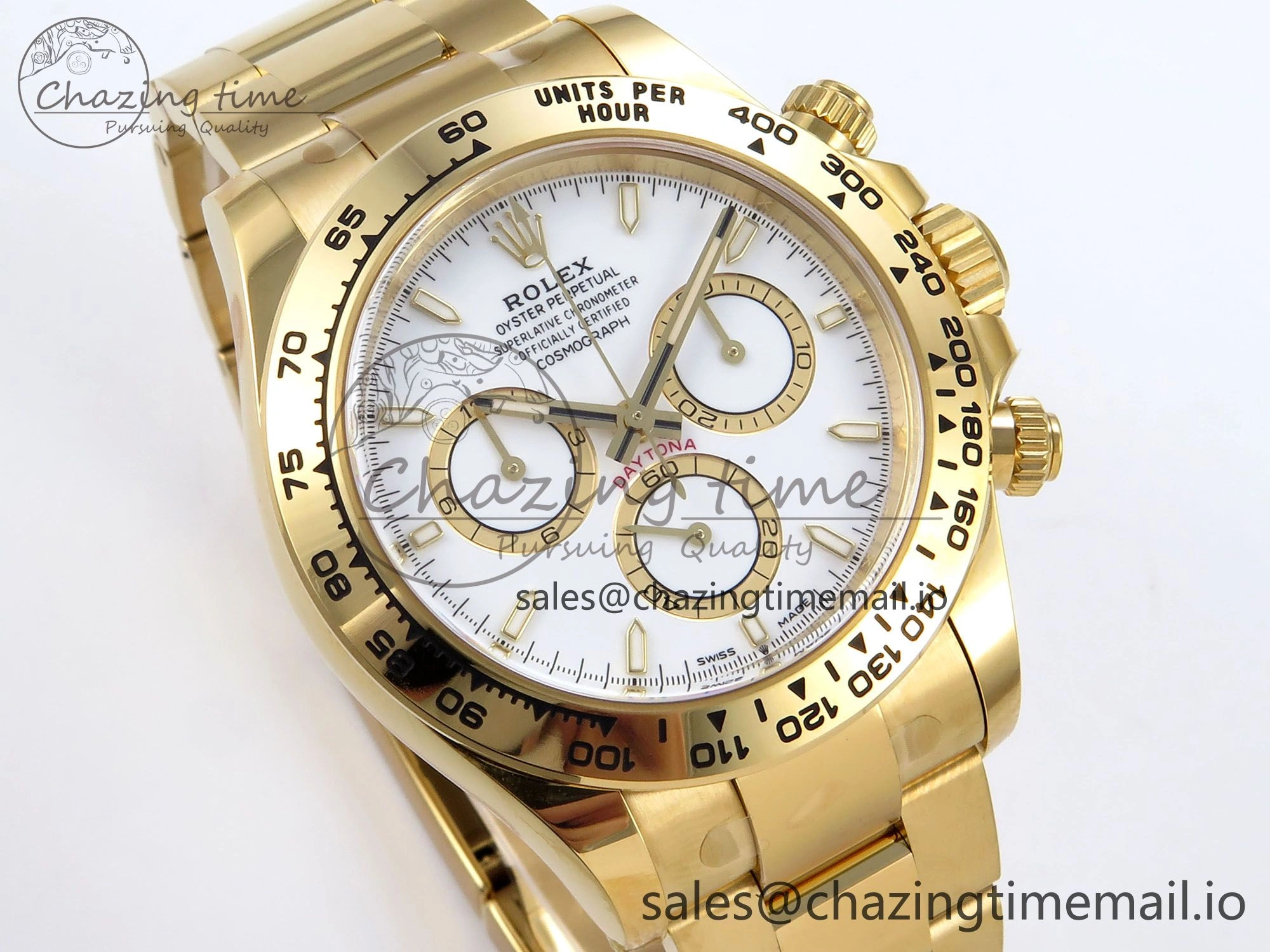 Daytona 126508 YG Clean 1:1 Best Edition White Dial on YG Bracelet Super Clone DD4131