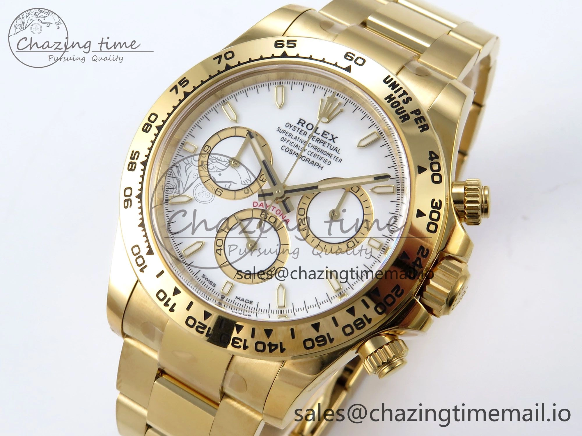 Daytona 126508 YG Clean 1:1 Best Edition White Dial on YG Bracelet Super Clone DD4131