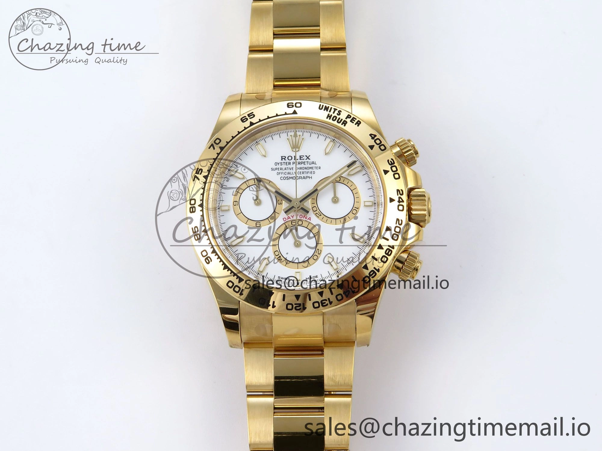 Daytona 126508 YG Clean 1:1 Best Edition White Dial on YG Bracelet Super Clone DD4131