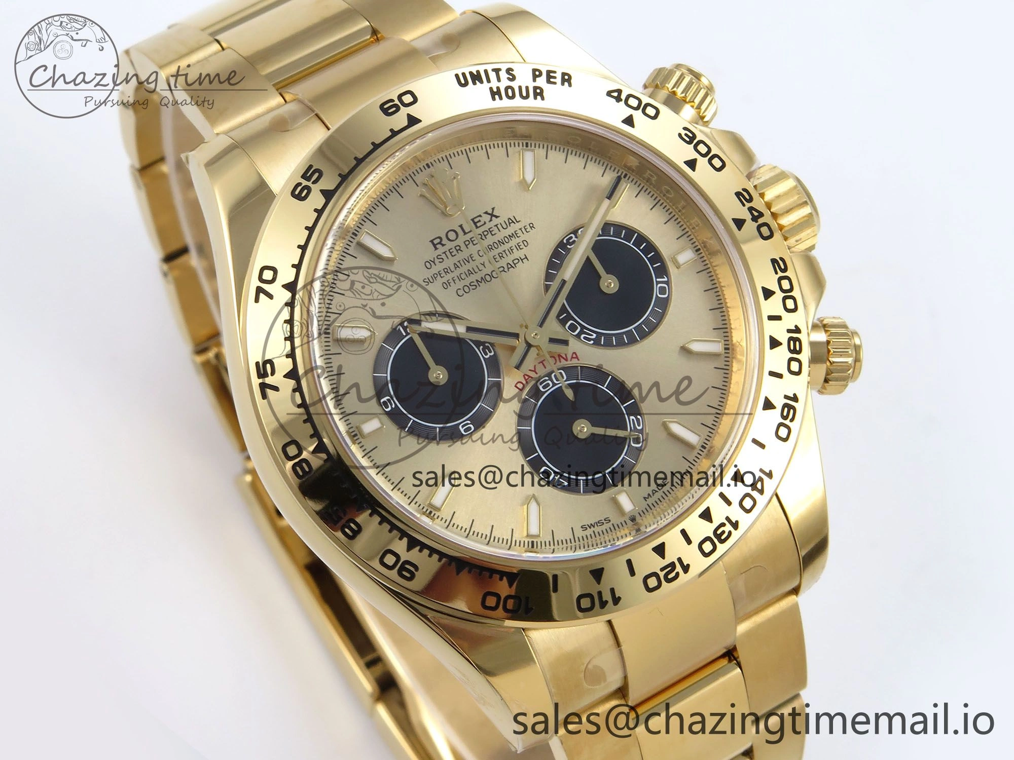 Daytona 126508 YG Clean 1:1 Best Edition YG Black Dial on YG Bracelet Super Clone DD4131