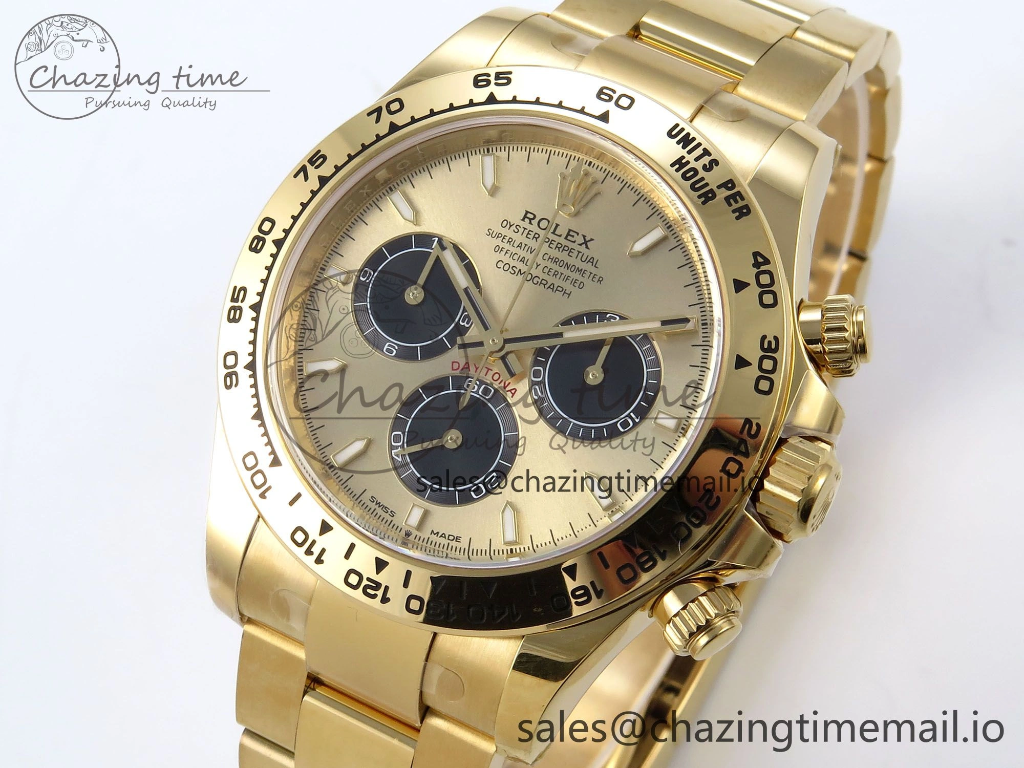 Daytona 126508 YG Clean 1:1 Best Edition YG Black Dial on YG Bracelet Super Clone DD4131