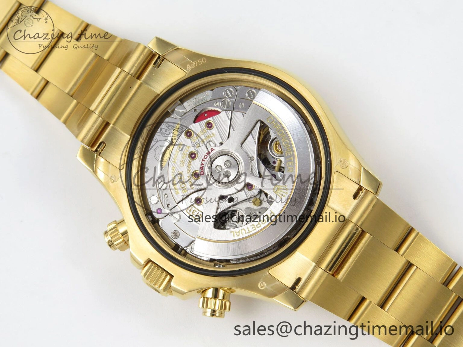 Daytona 126508 YG QF 1:1 Best Edition YG Dial Crystal Markers On YG Bracelet SH4131 V6 (Gain Weight)