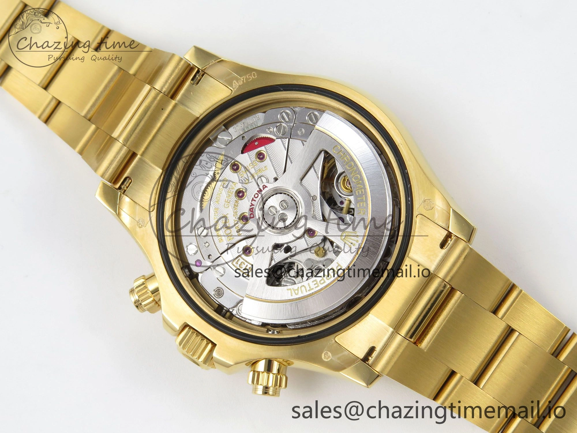 Daytona 126508 YG QF 1:1 Best Edition YG Dial Crystal Markers On YG Bracelet SH4131 V6 (Gain Weight)