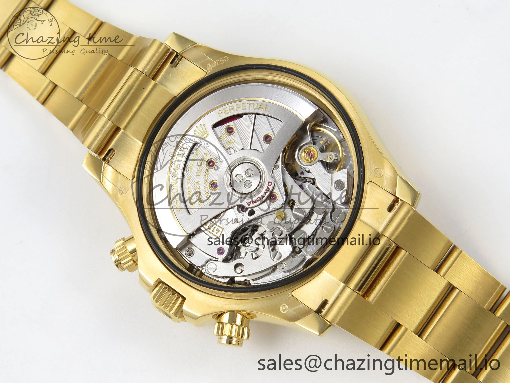 Daytona 126508 YG QF 1:1 Best Edition YG Dial Crystal Markers On YG Bracelet SH4131 V6 (Gain Weight)