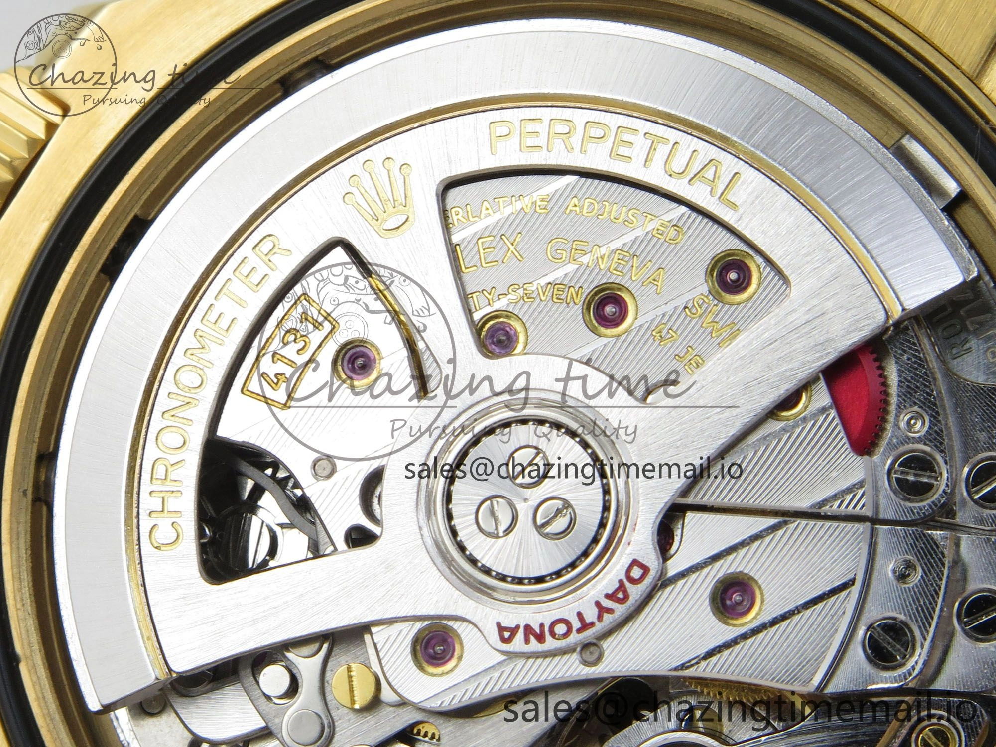 Daytona 126508 YG QF 1:1 Best Edition YG Dial Crystal Markers On YG Bracelet SH4131 V6 (Gain Weight)