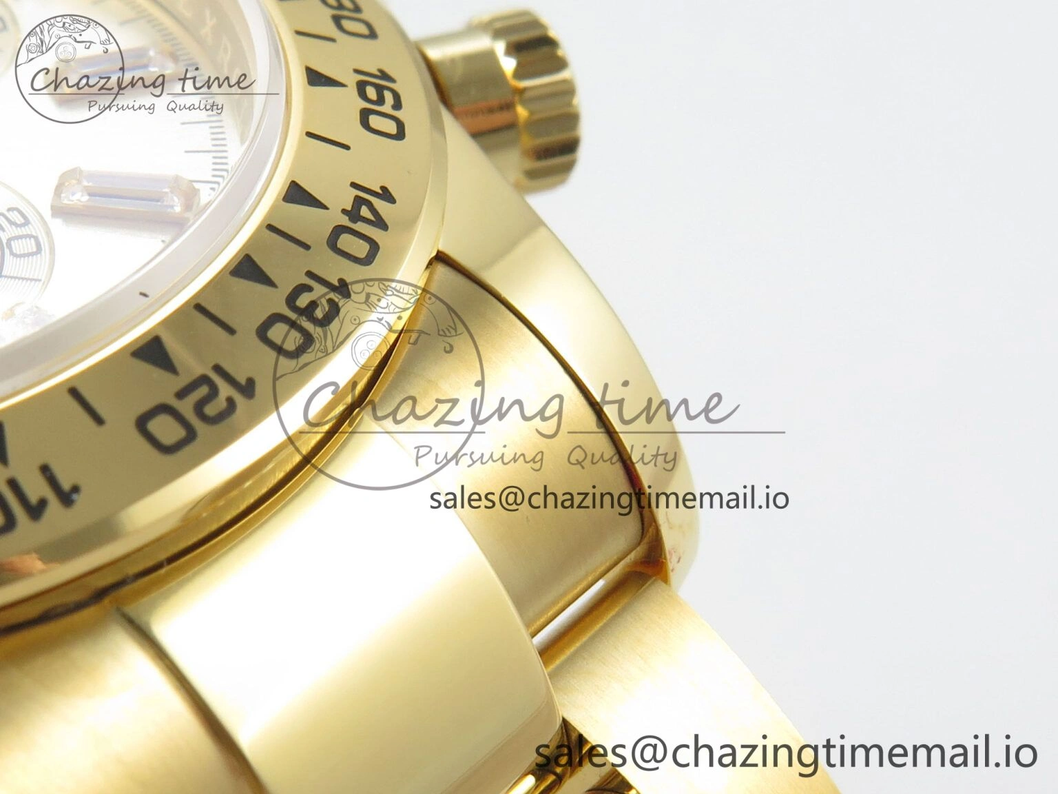 Daytona 126508 YG QF 1:1 Best Edition YG Dial Crystal Markers On YG Bracelet SH4131 V6 (Gain Weight)