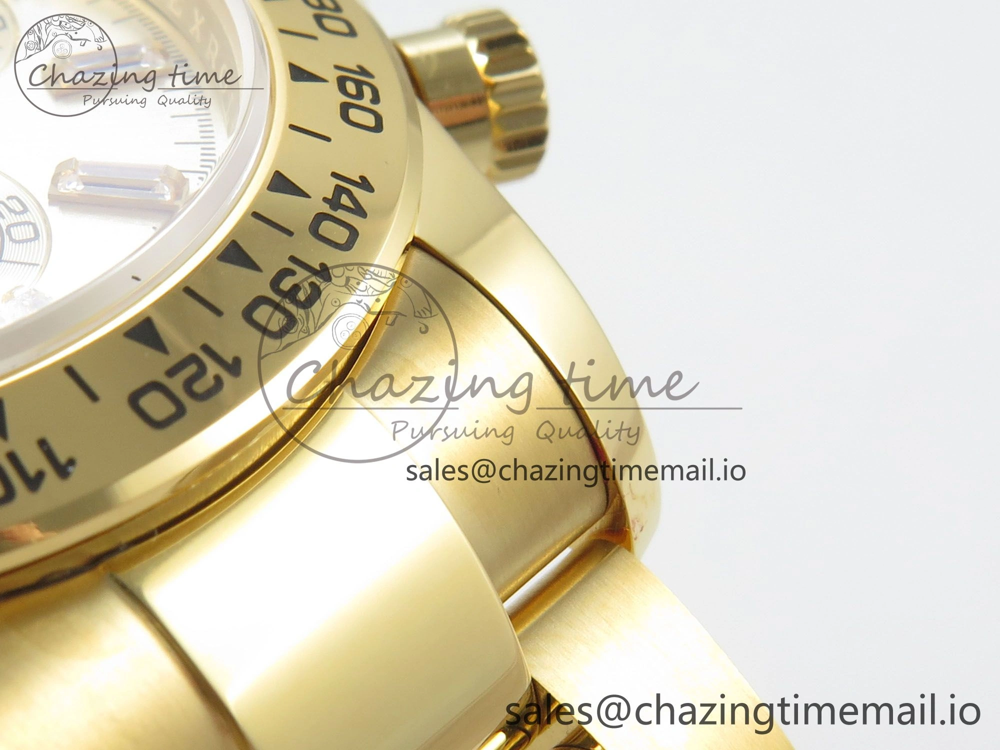 Daytona 126508 YG QF 1:1 Best Edition YG Dial Crystal Markers On YG Bracelet SH4131 V6 (Gain Weight)