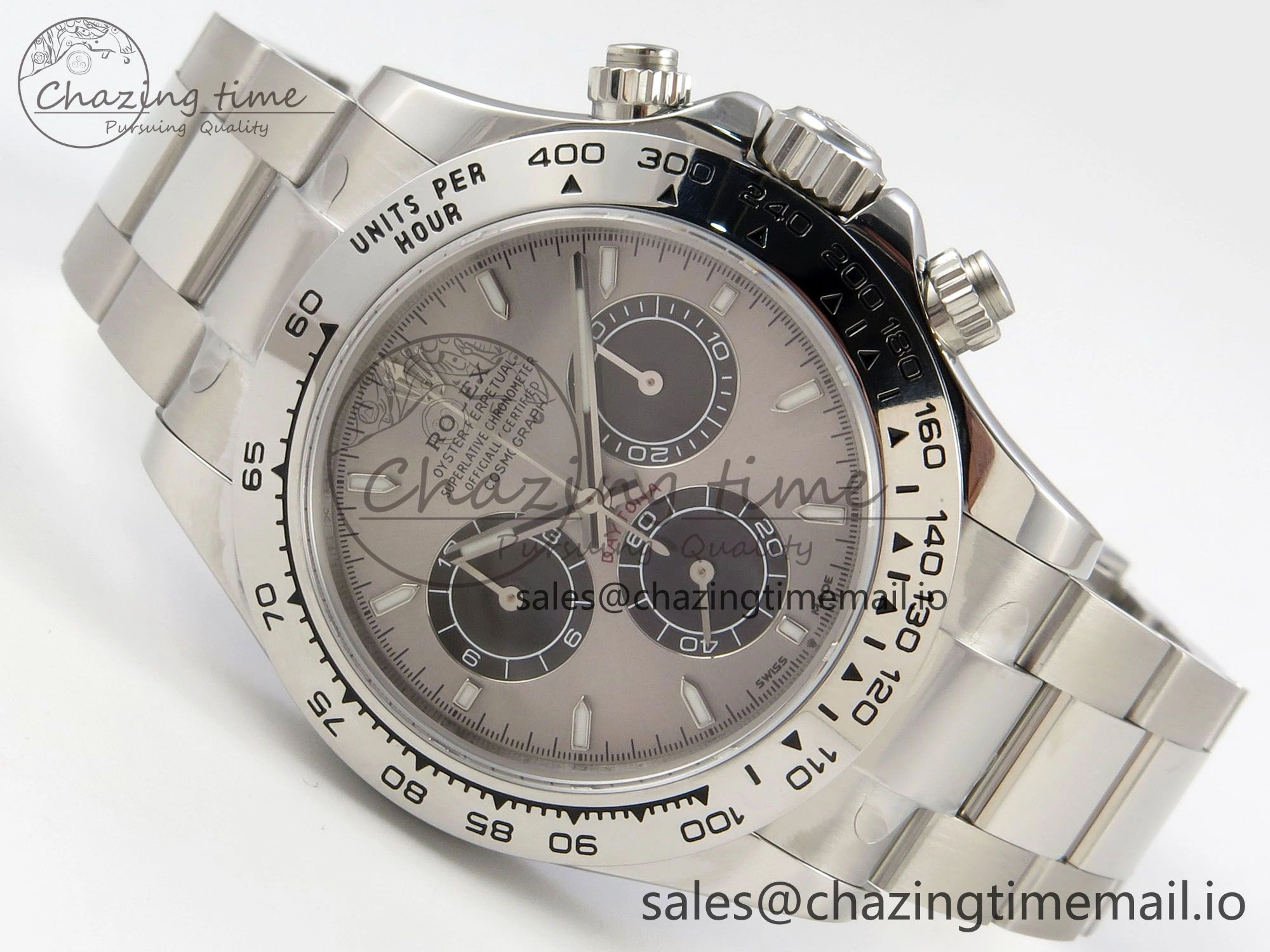 Daytona 126509 904L SS Clean 1:1 Best Edition Gray Black Dial on 904L SS Bracelet Super Clone DD4131