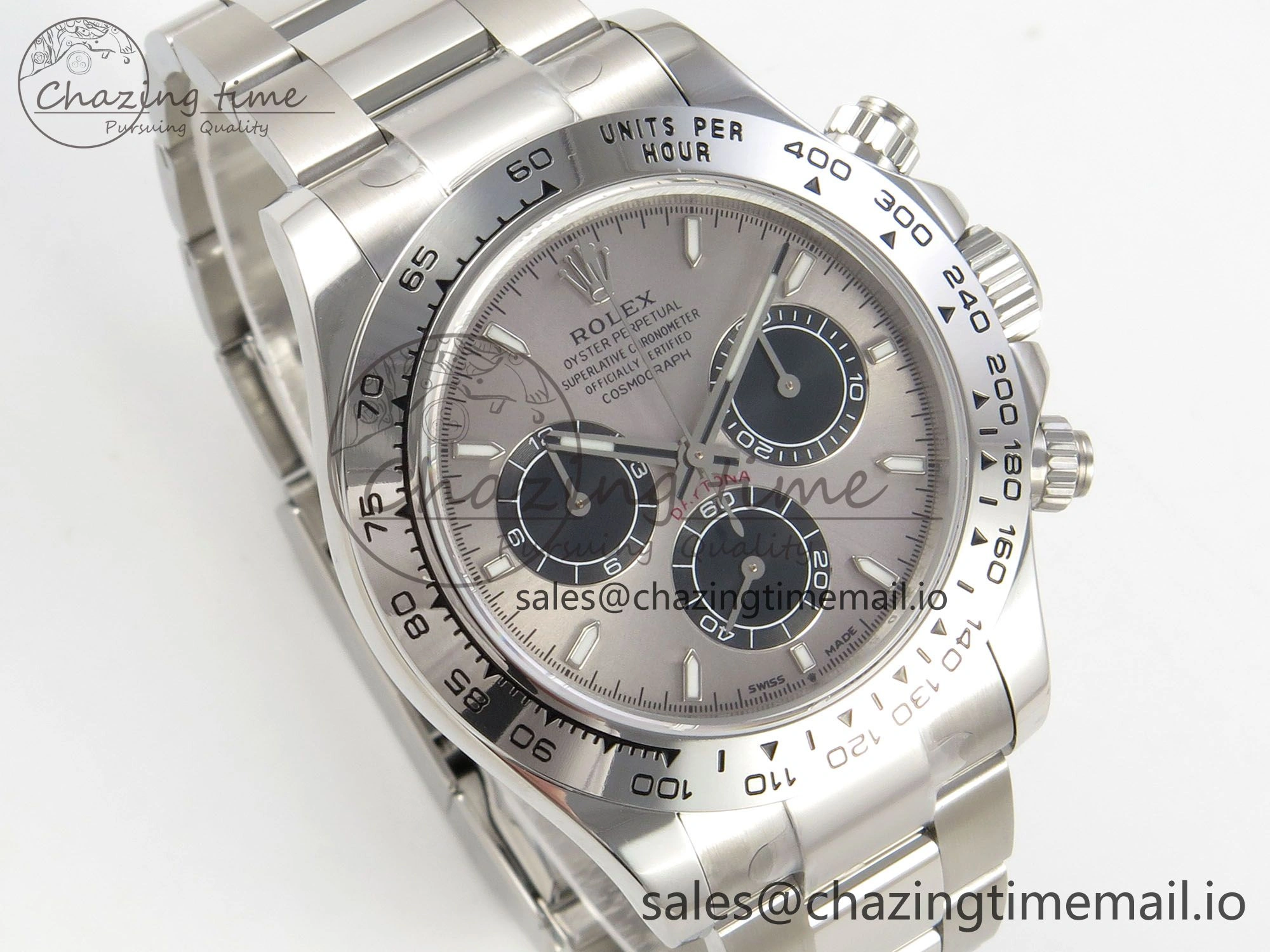 Daytona 126509 904L SS Clean 1:1 Best Edition Gray Black Dial on 904L SS Bracelet Super Clone DD4131