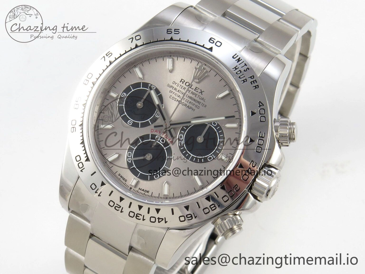 Daytona 126509 904L SS Clean 1:1 Best Edition Gray Black Dial on 904L SS Bracelet Super Clone DD4131