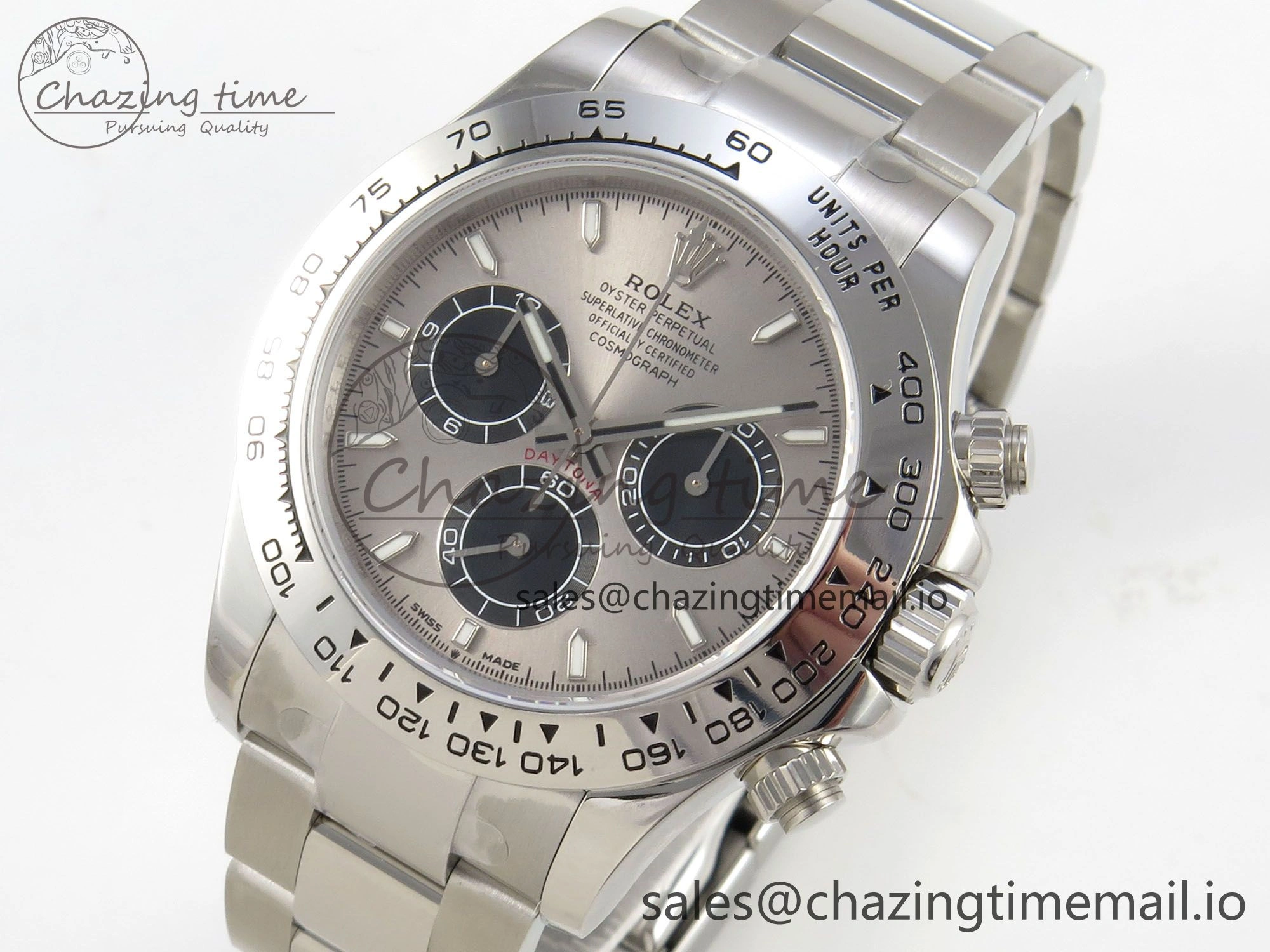 Daytona 126509 904L SS Clean 1:1 Best Edition Gray Black Dial on 904L SS Bracelet Super Clone DD4131