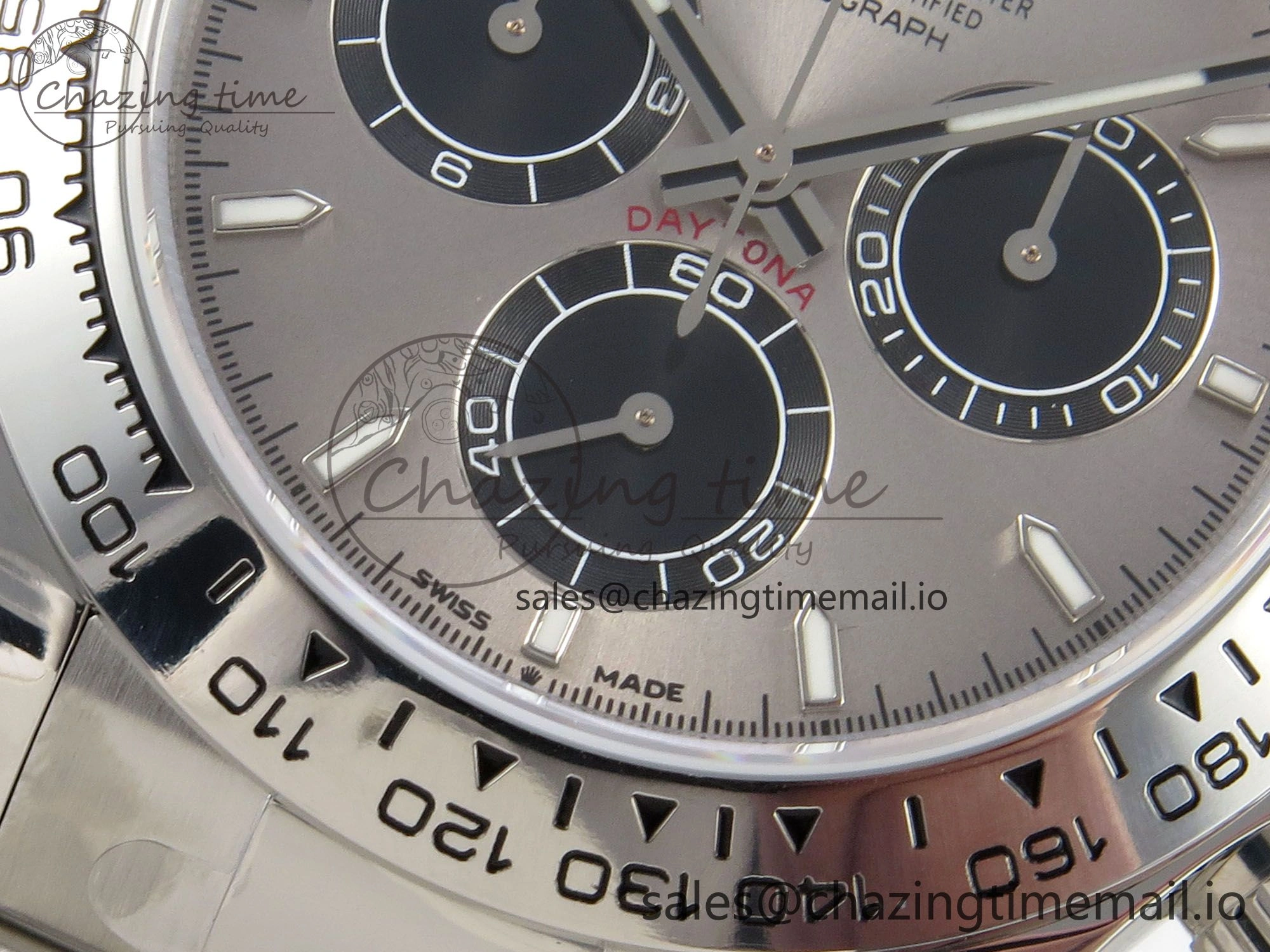 Daytona 126509 904L SS Clean 1:1 Best Edition Gray Black Dial on 904L SS Bracelet Super Clone DD4131