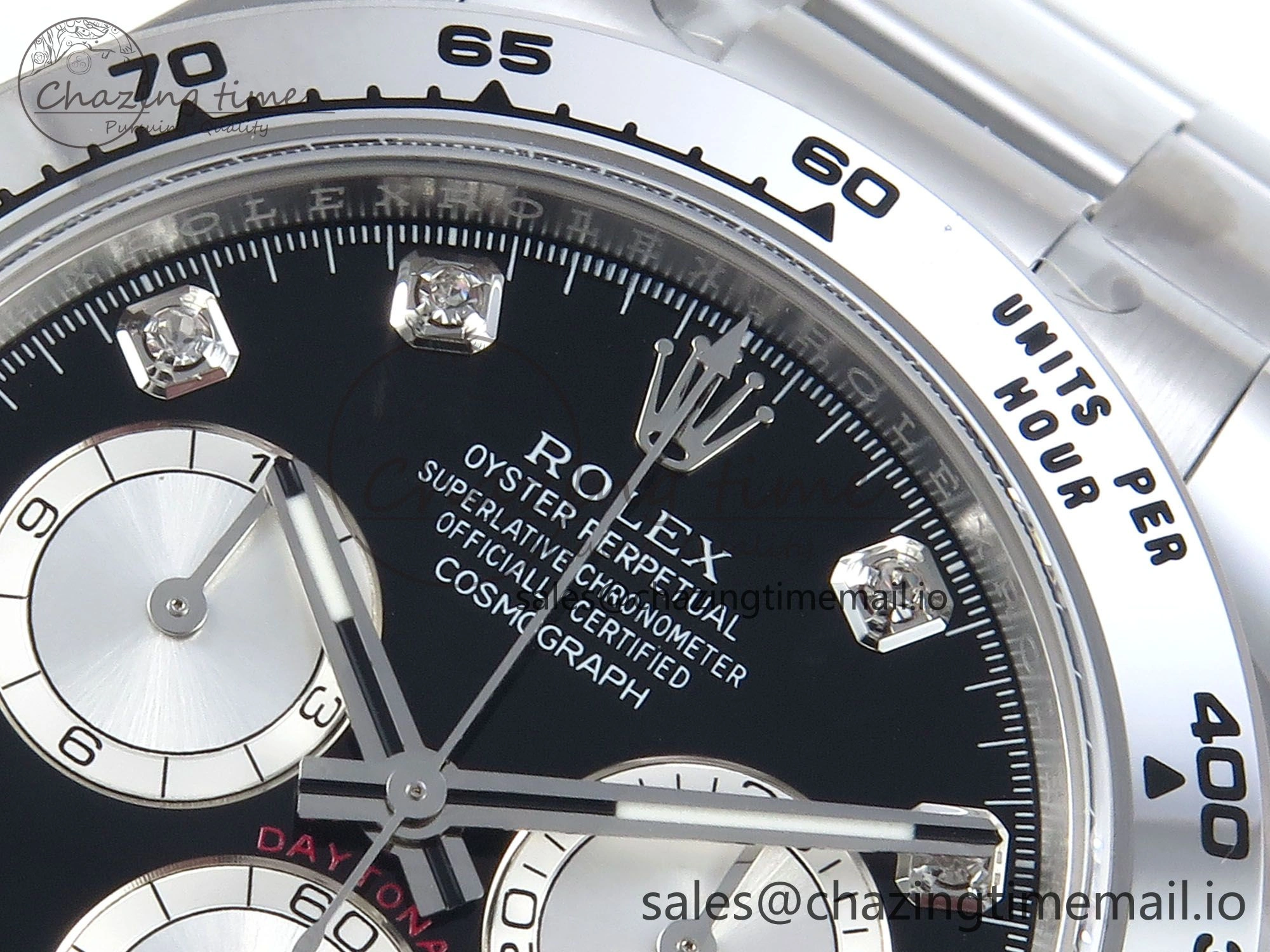Daytona 126509 APSF 1:1 Best Edition Black Silver Diamonds Dial on SS Braclet SH4131