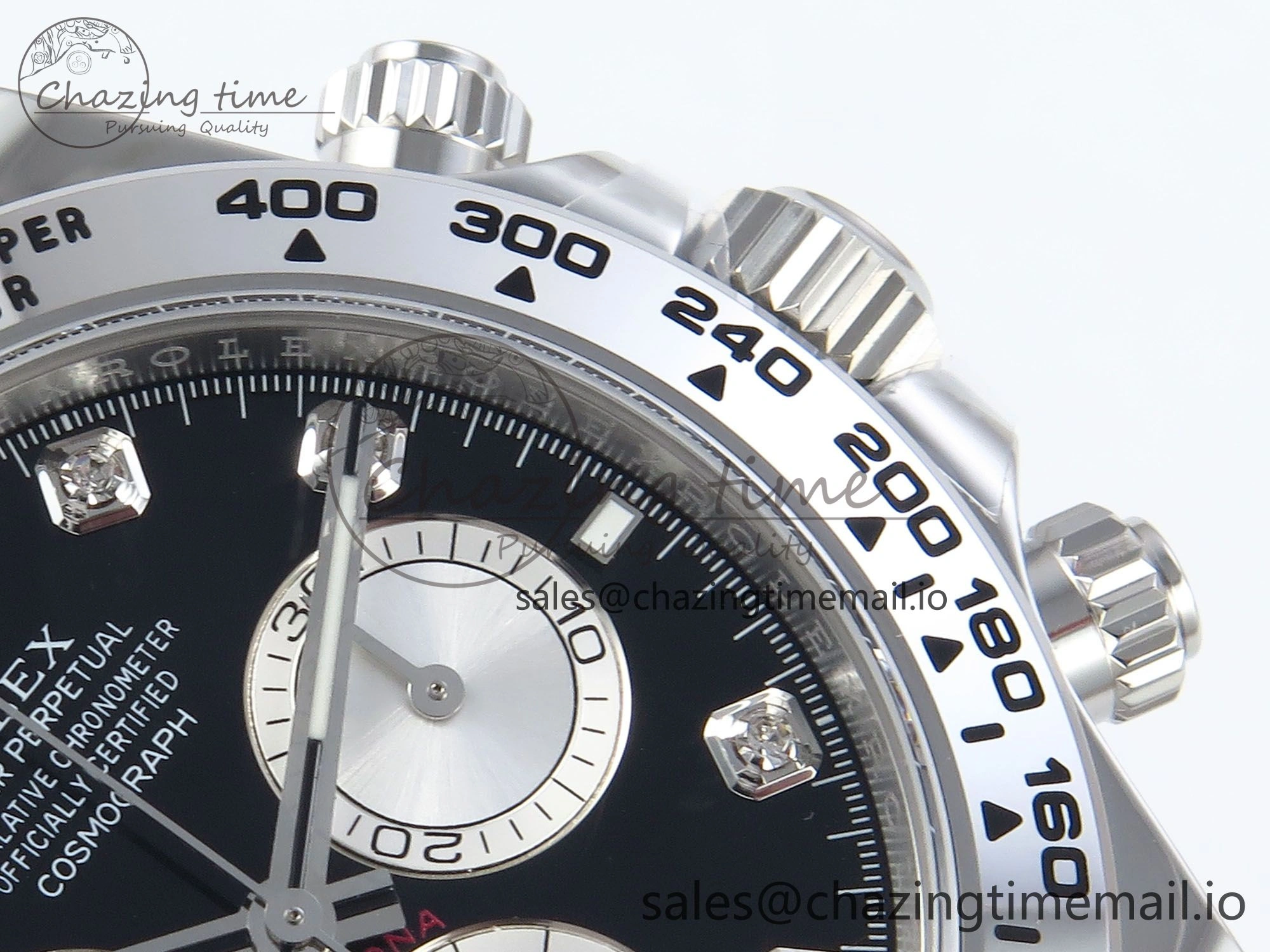 Daytona 126509 APSF 1:1 Best Edition Black Silver Diamonds Dial on SS Braclet SH4131