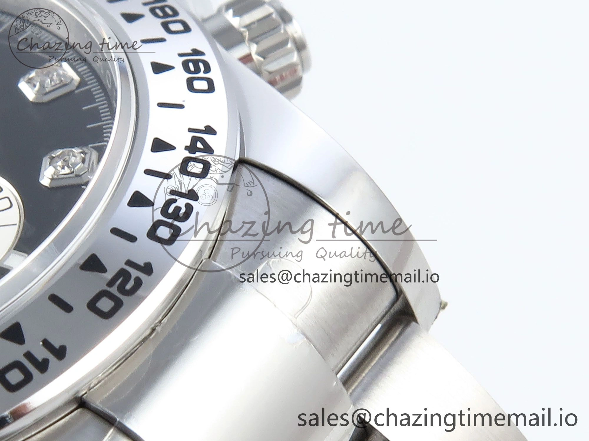 Daytona 126509 APSF 1:1 Best Edition Black Silver Diamonds Dial on SS Braclet SH4131