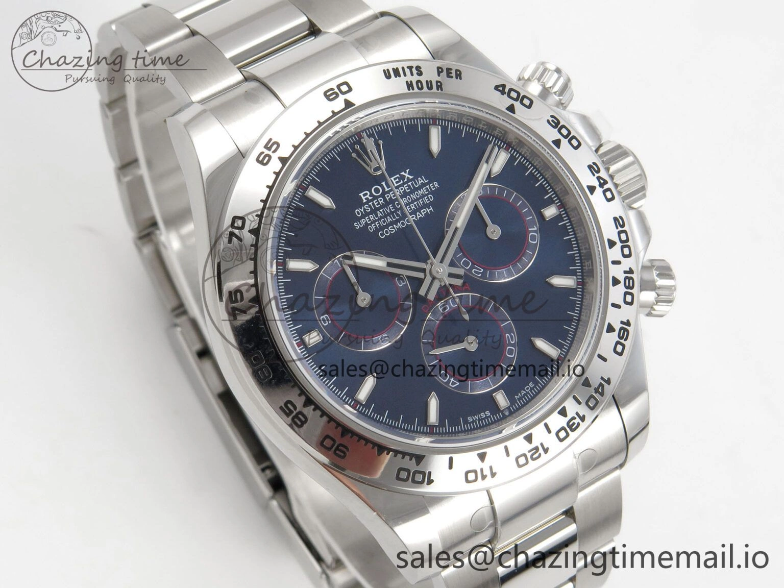 Daytona 126509 APSF 1:1 Best Edition Blue Dial Sticks Markers on 904L SS Bracelet SH4131