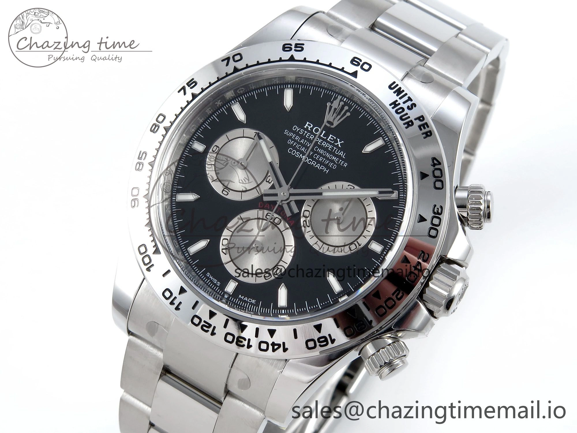 Daytona 126509 Clean 1:1 Best Edition Black SS Dial on SS Bracelet Super Clone DD4131