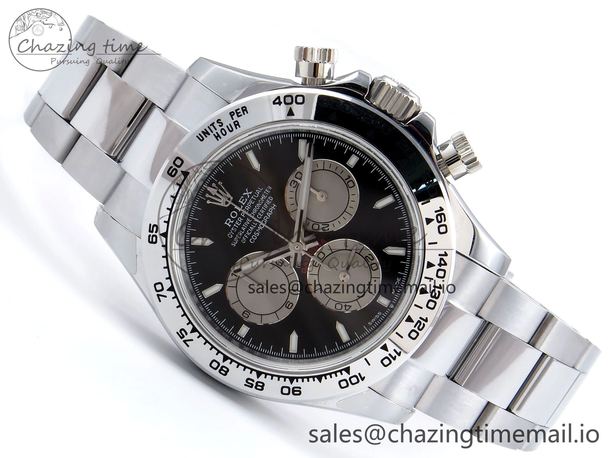 Daytona 126509 QF 1:1 Best Edition Black Silver Dial on SS Bracelet SH4131 V6 (Gain Weight）
