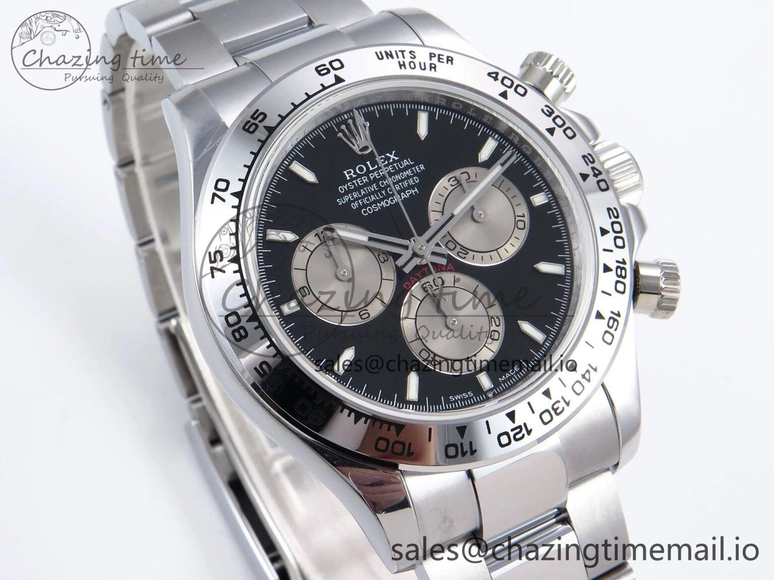 Daytona 126509 QF 1:1 Best Edition Black Silver Dial on SS Bracelet SH4131 V6 (Gain Weight）