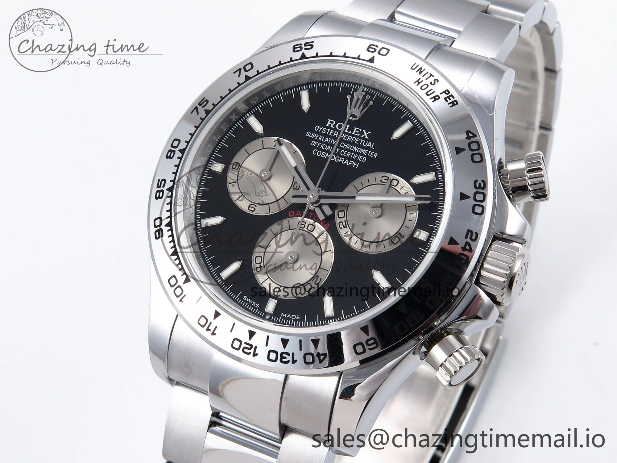 Daytona 126509 QF 1:1 Best Edition Black Silver Dial on SS Bracelet SH4131 V6 (Gain Weight）