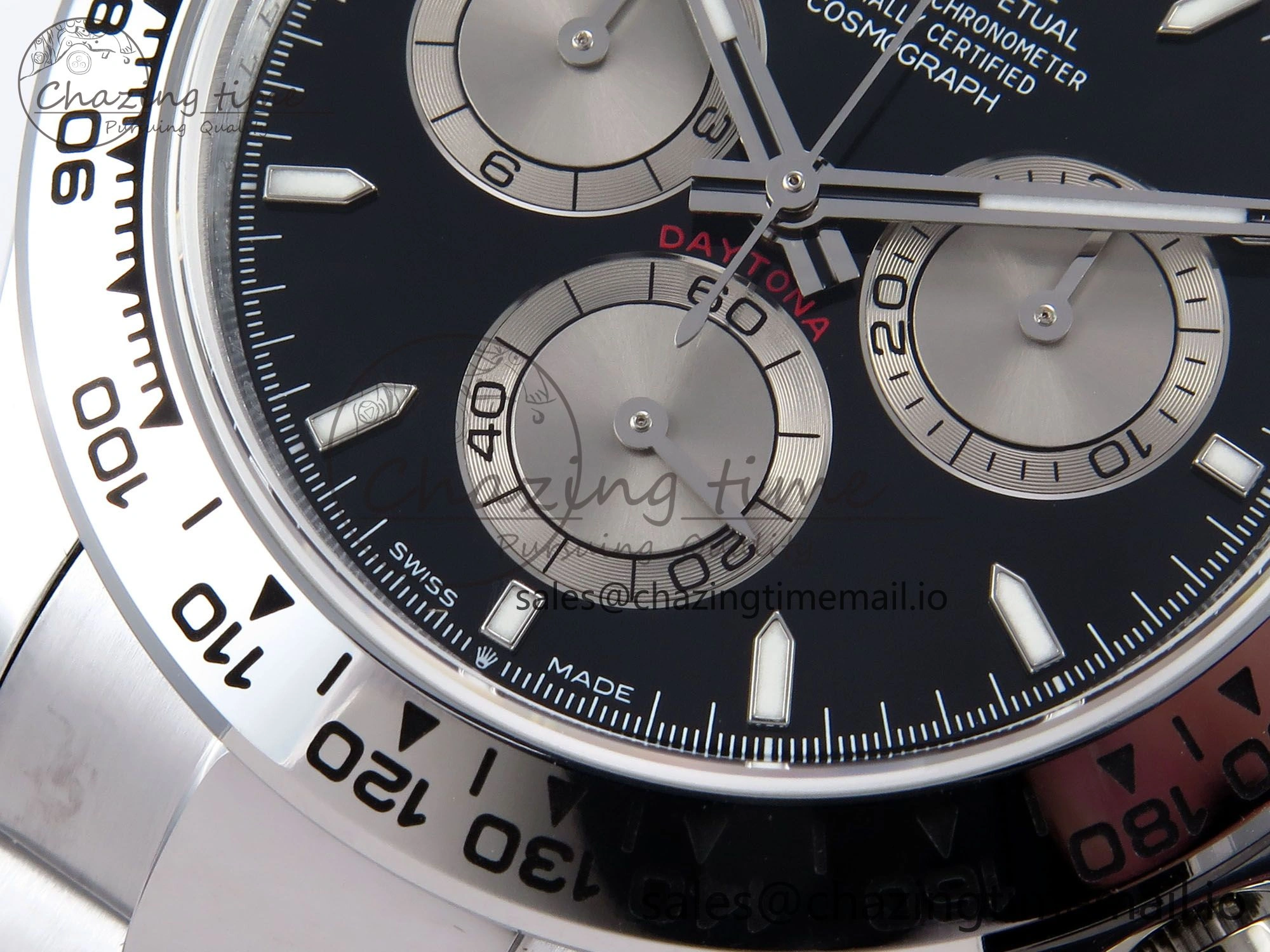 Daytona 126509 QF 1:1 Best Edition Black Silver Dial on SS Bracelet SH4131 V6 (Gain Weight）