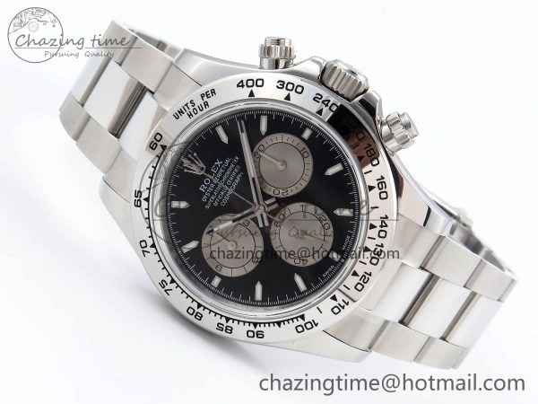 Daytona 126509 QF 1:1 Best Edition Black Silver Dial on SS Braclet SH4131 V5