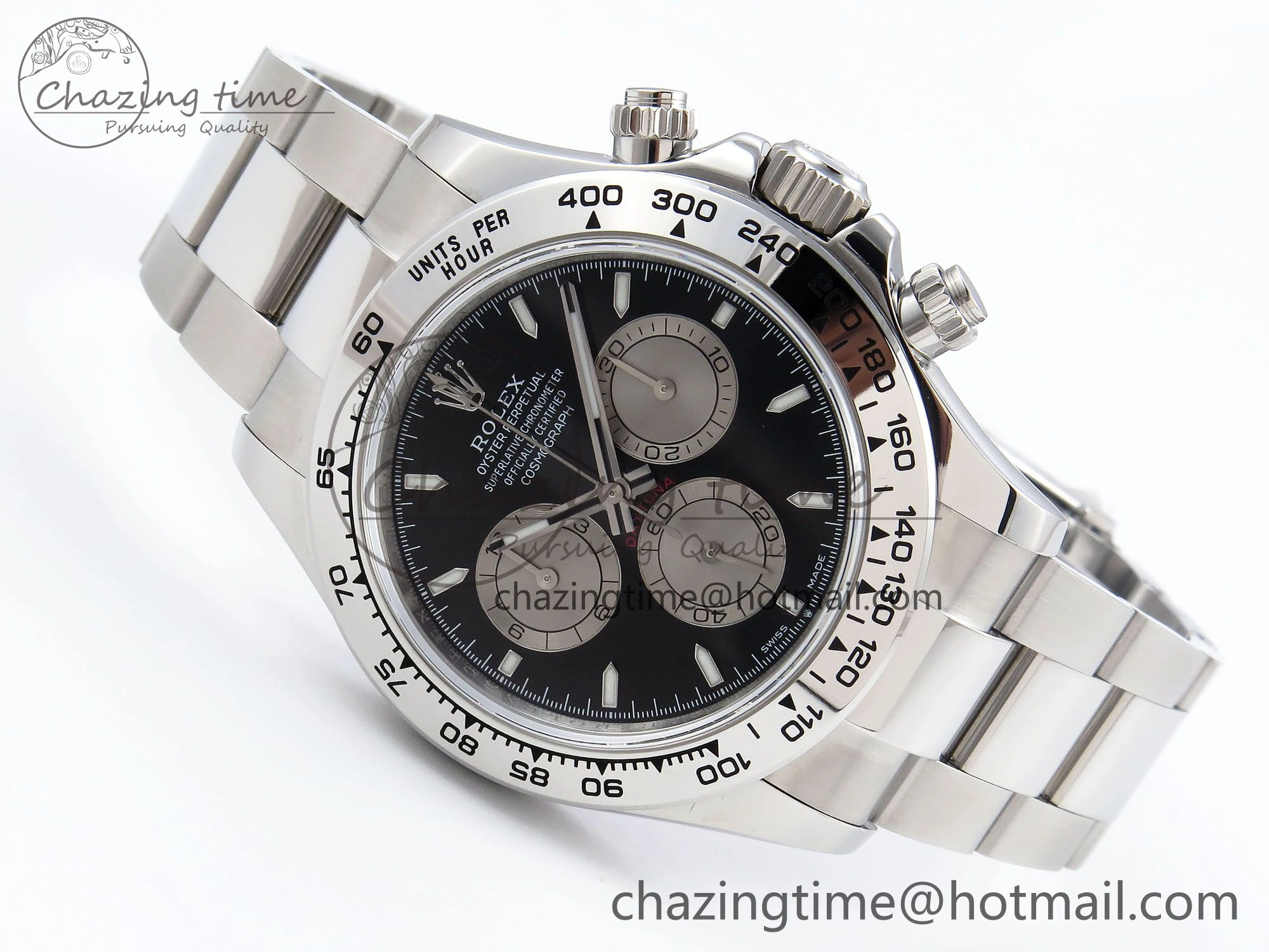 Daytona 126509 QF 1:1 Best Edition Black Silver Dial on SS Braclet SH4131 V5