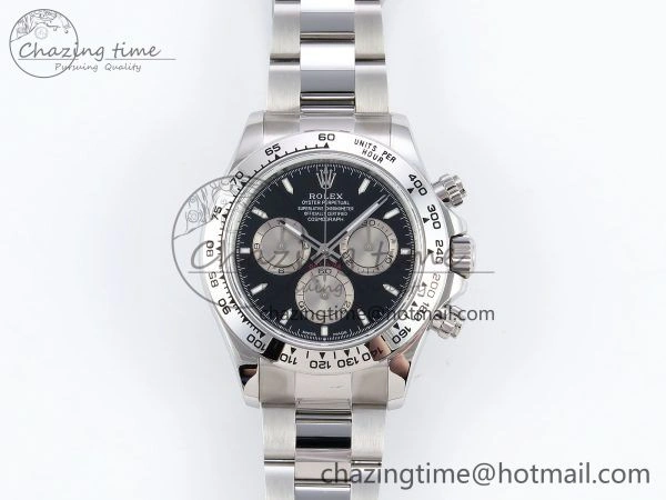 Daytona 126509 QF 1:1 Best Edition Black Silver Dial on SS Braclet SH4131 V5