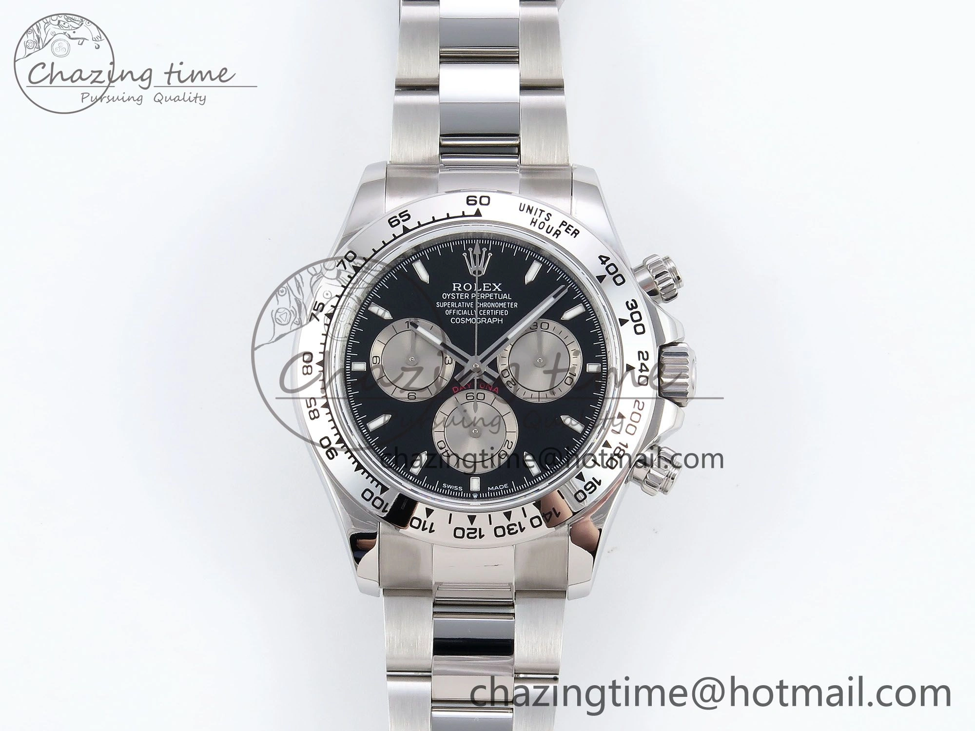 Daytona 126509 QF 1:1 Best Edition Black Silver Dial on SS Braclet SH4131 V5