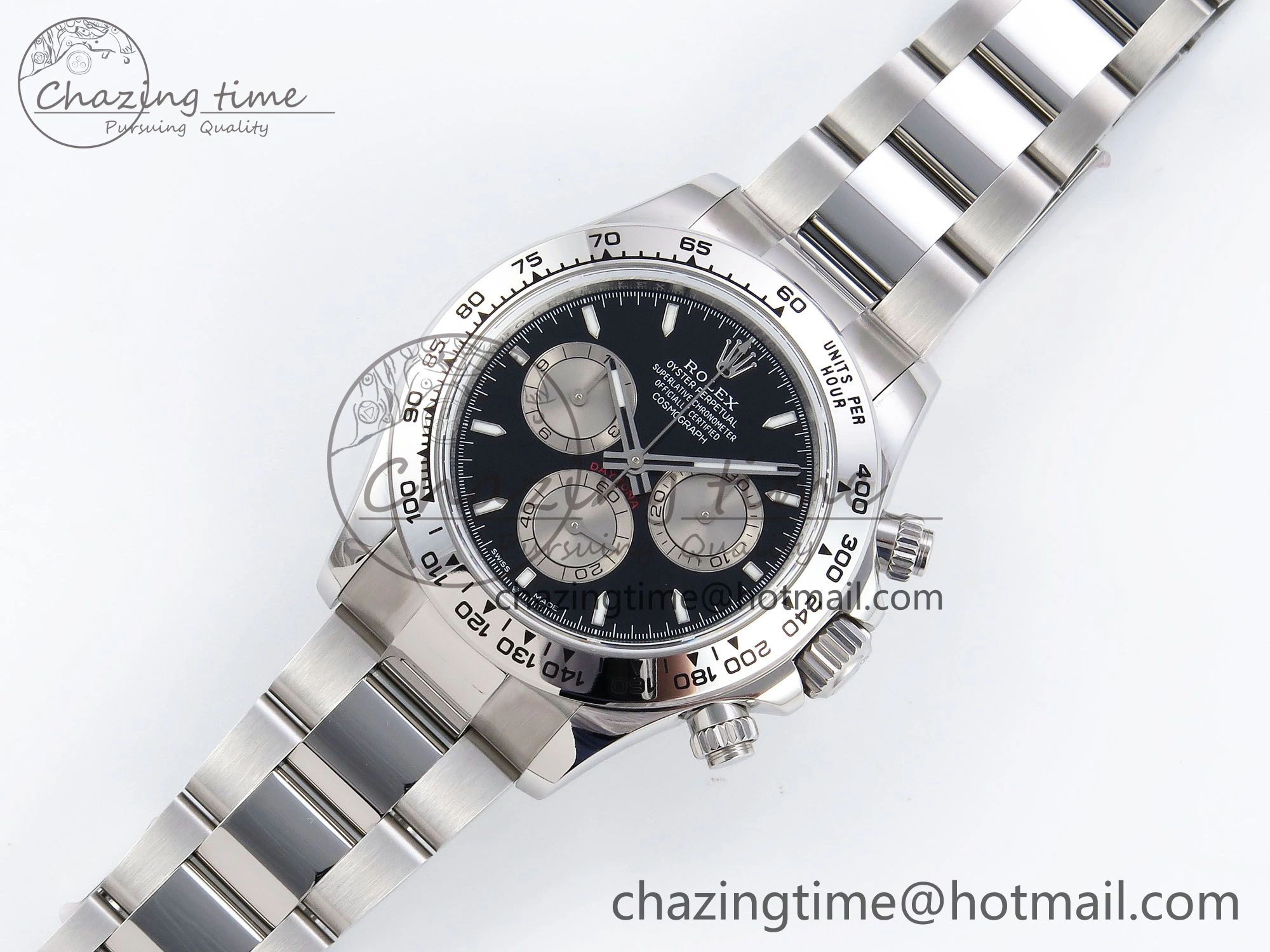 Daytona 126509 QF 1:1 Best Edition Black Silver Dial on SS Braclet SH4131 V5