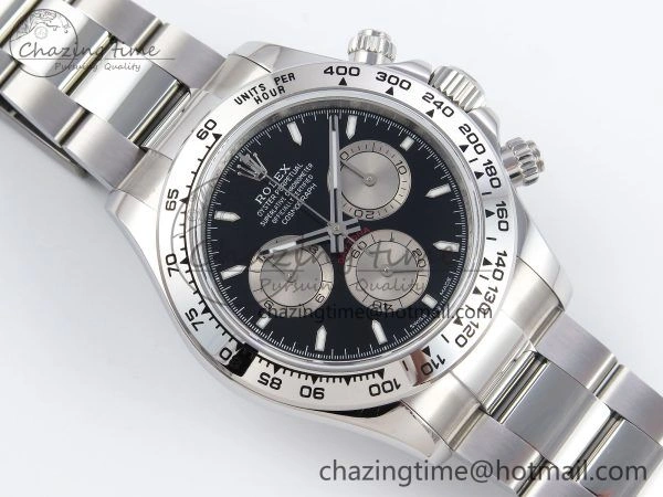 Daytona 126509 QF 1:1 Best Edition Black Silver Dial on SS Braclet SH4131 V5
