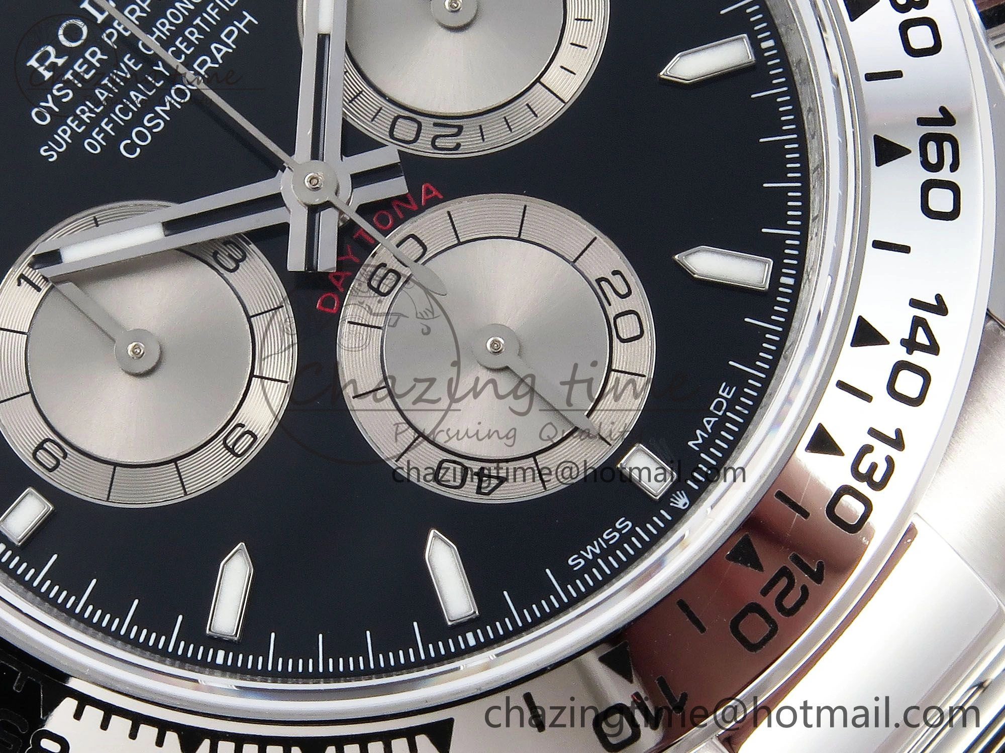 Daytona 126509 QF 1:1 Best Edition Black Silver Dial on SS Braclet SH4131 V5