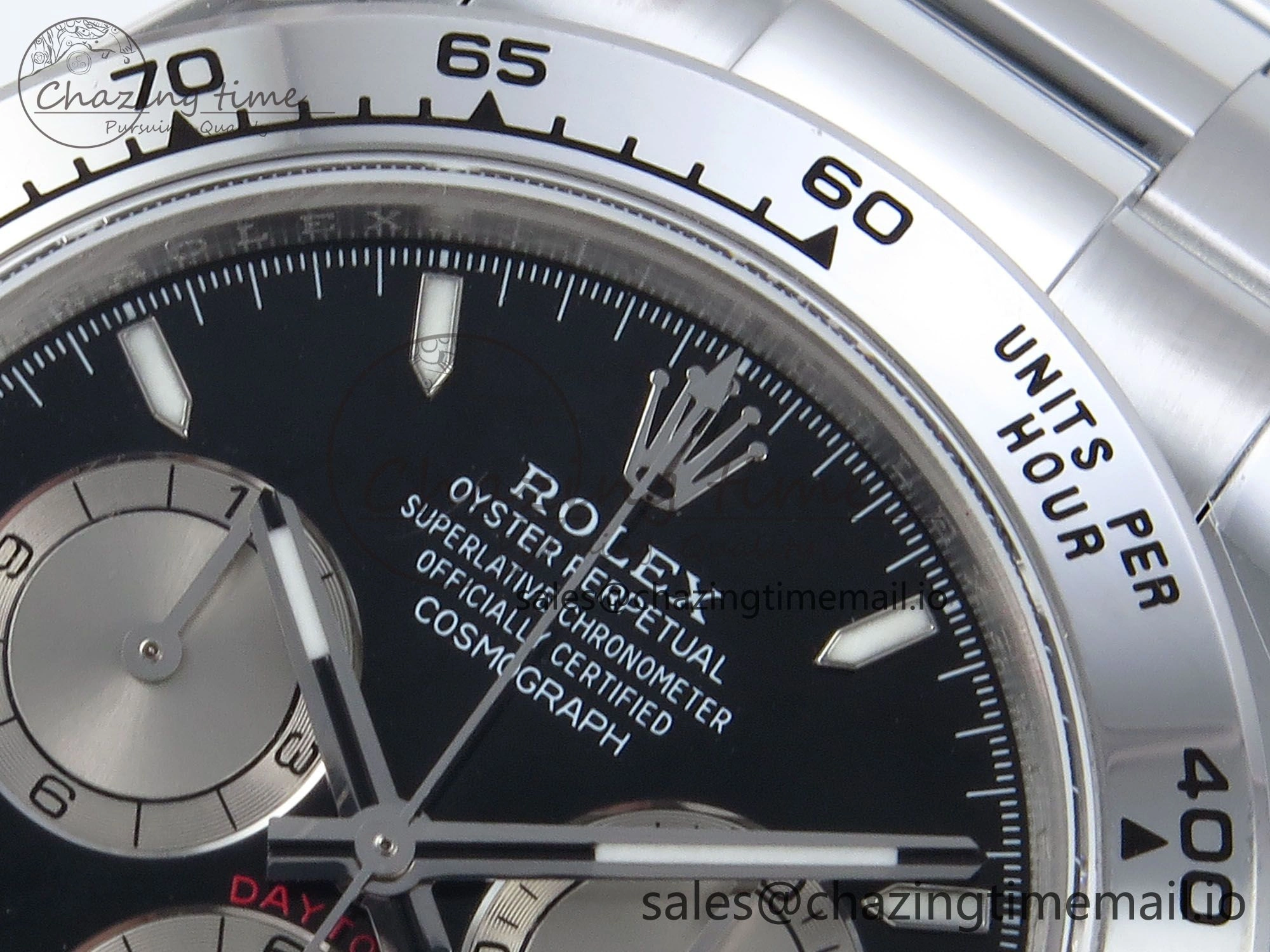 Daytona 126509 QF 1:1 Best Edition Black Silver Dial on SS Braclet SH4131 V5