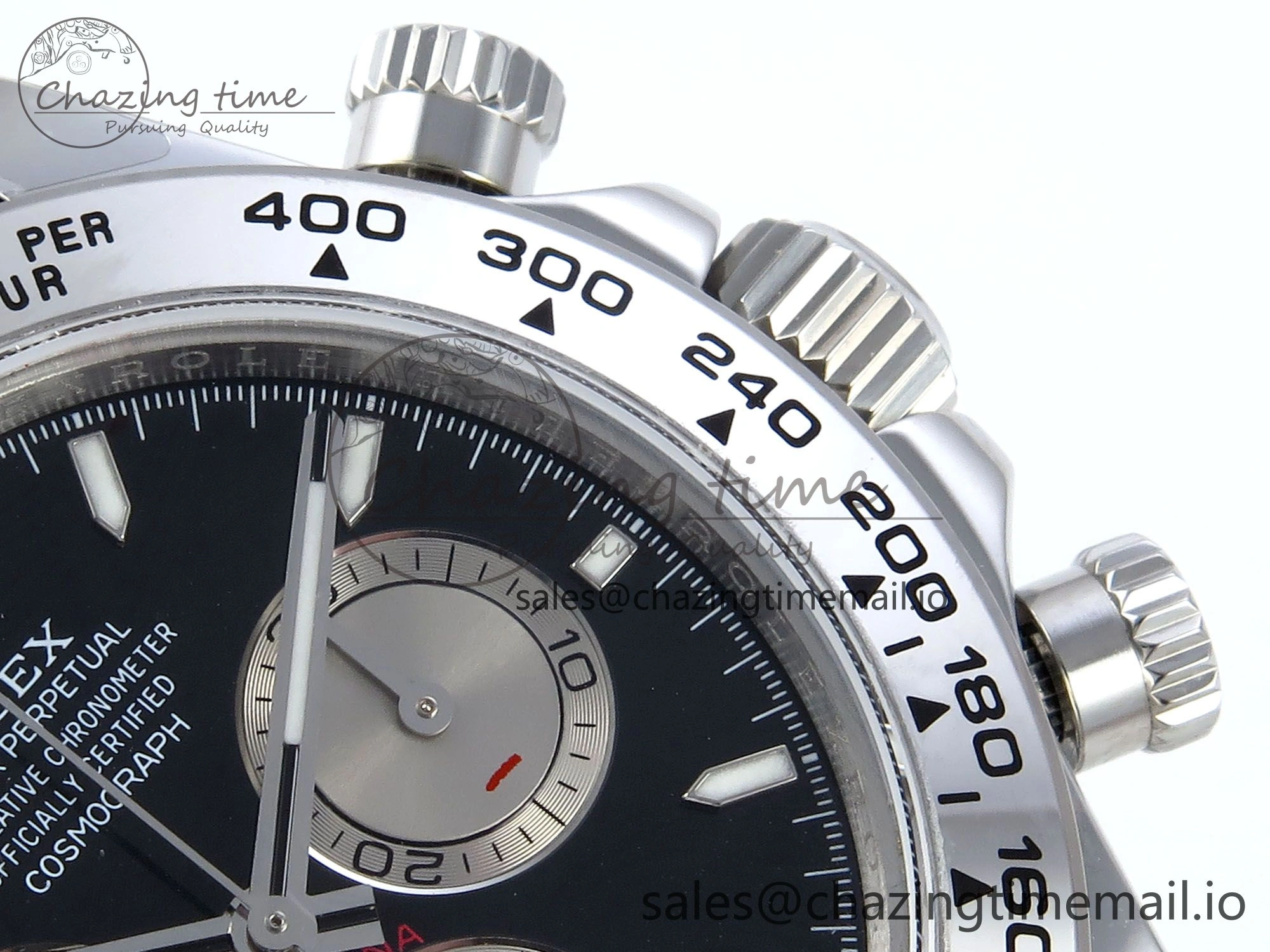 Daytona 126509 QF 1:1 Best Edition Black Silver Dial on SS Braclet SH4131 V5