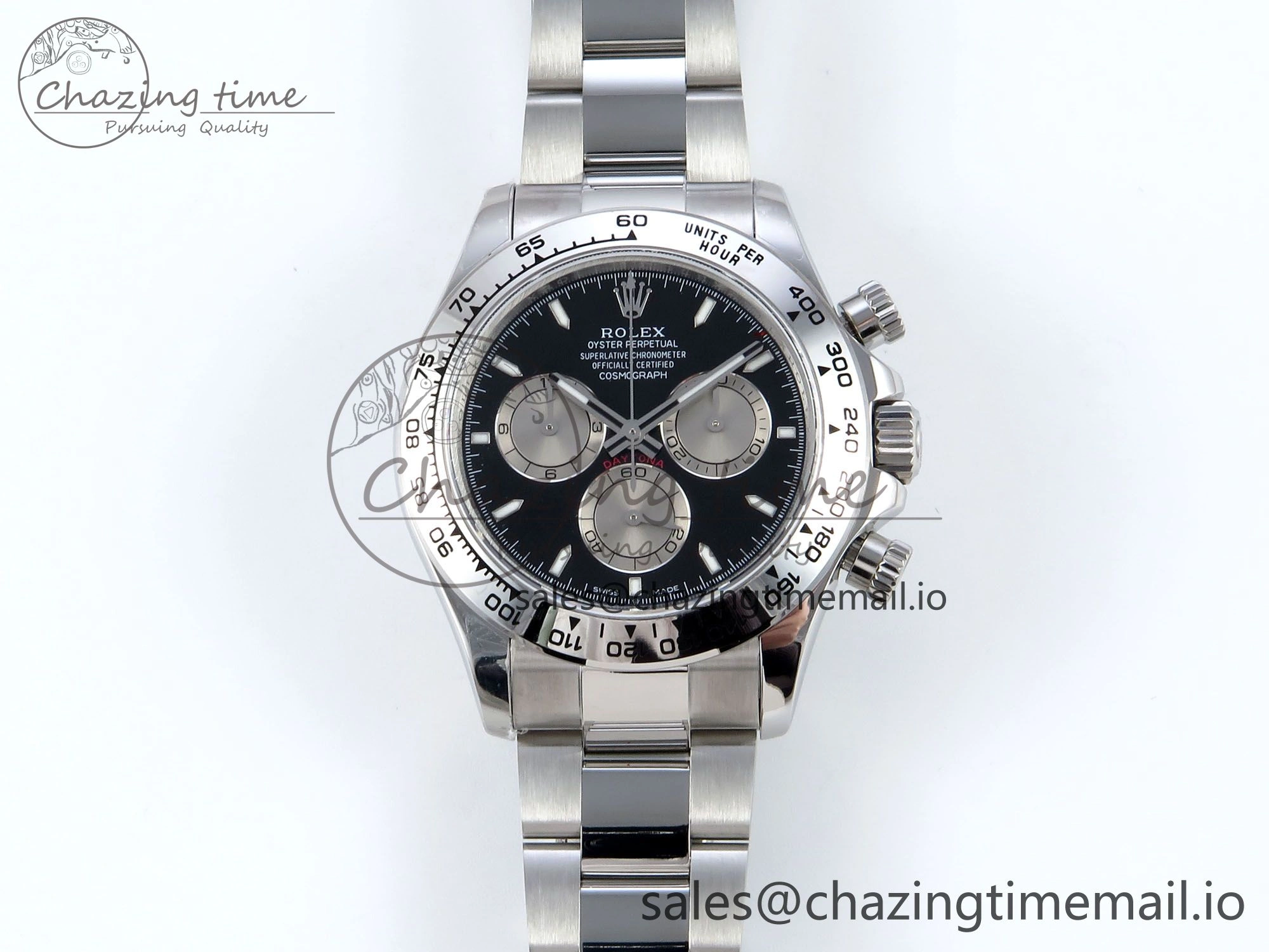 Daytona 126509 QF 1:1 Best Edition Black Silver Dial on SS Braclet SH4131 V5